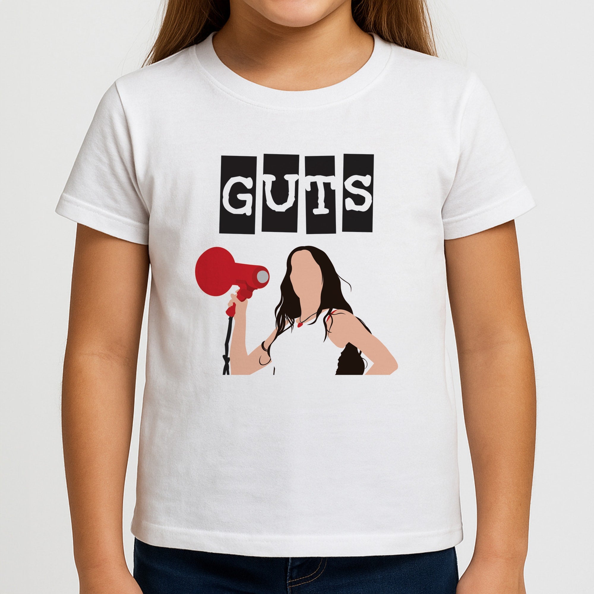Olivia Red Megaphone Kids T-Shirt