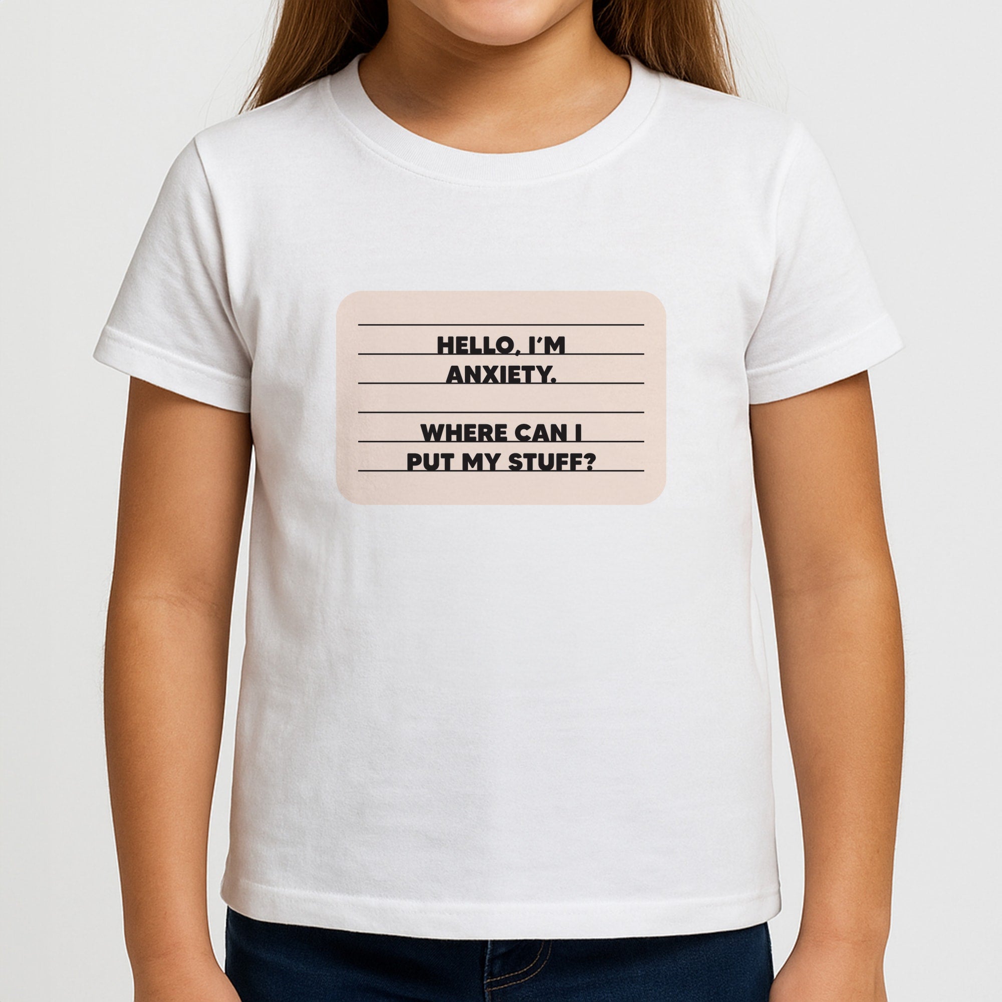 Hello I'm Anxiety - Inside Out Girls T-Shirt