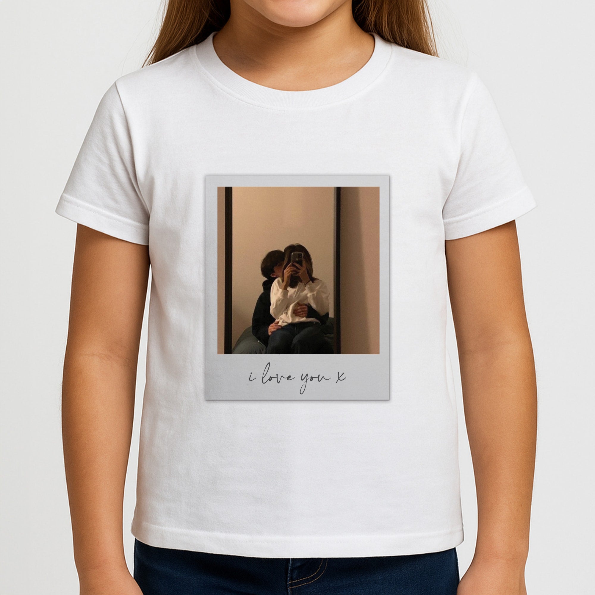 I Love You Polaroid - Personalised Couples Girls T-Shirt