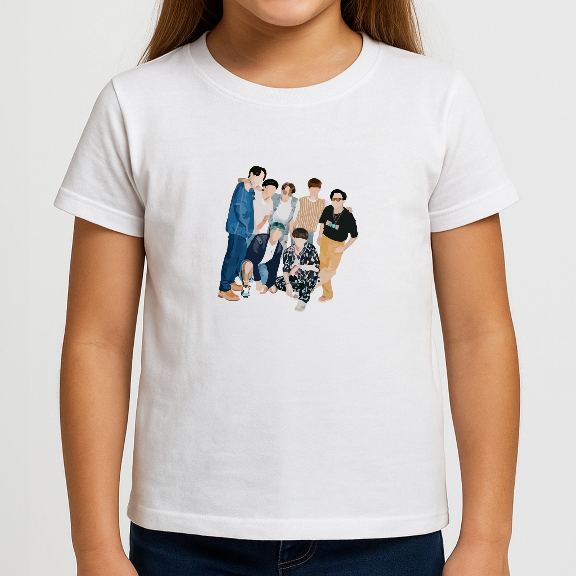 Casual K-Pop Band Band Girls T-Shirt