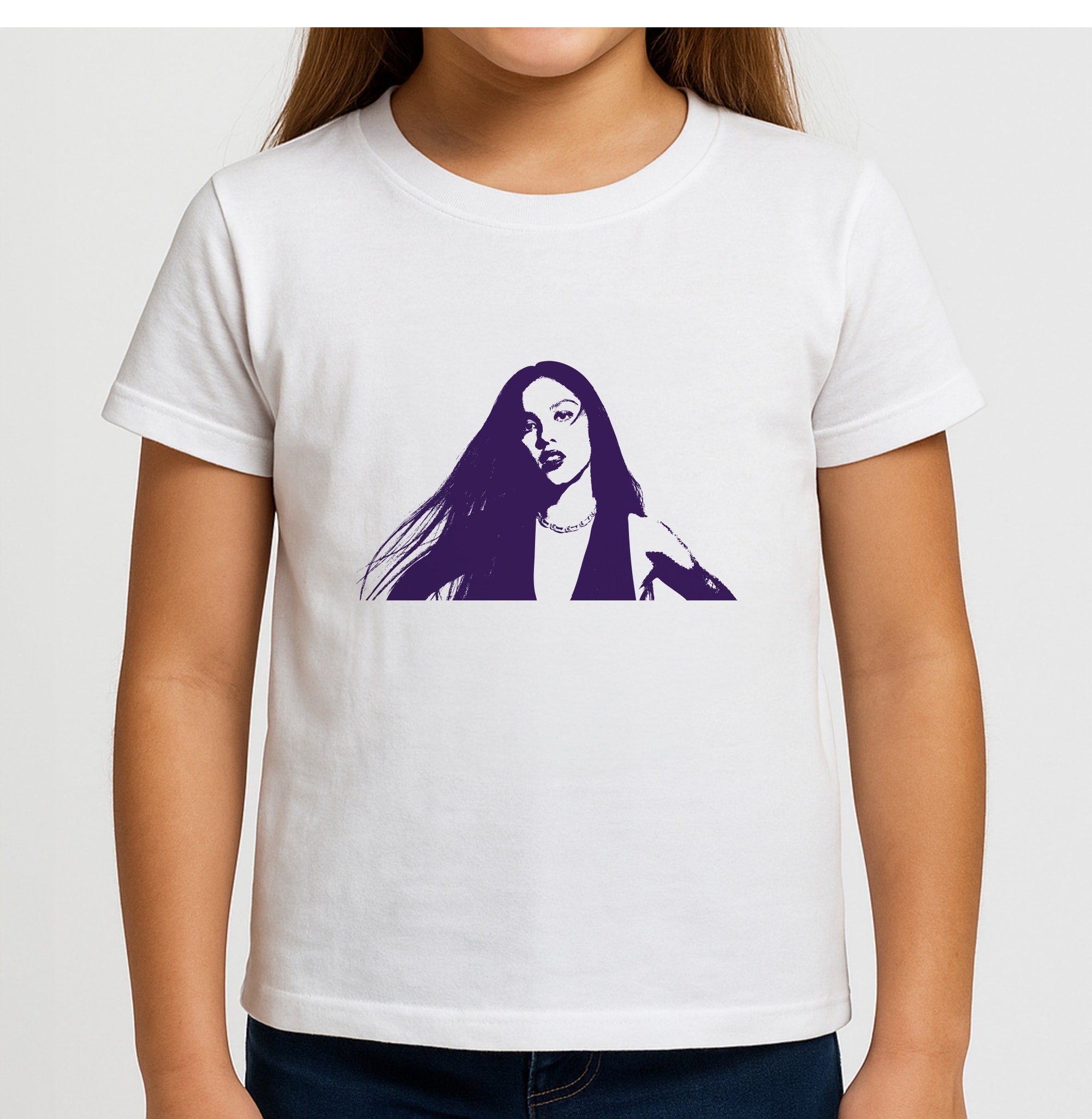 Stars And Butterflies Pattern Girls T-Shirt