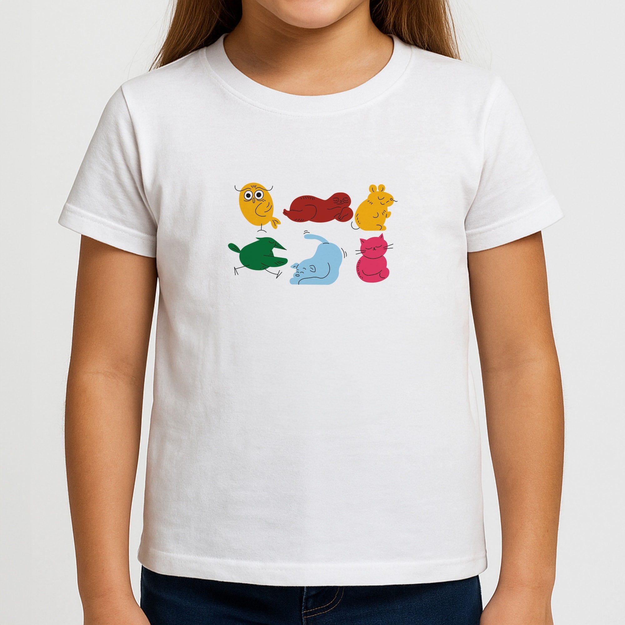 Animal Doodles - Emma Chamerlain Girls T-Shirt