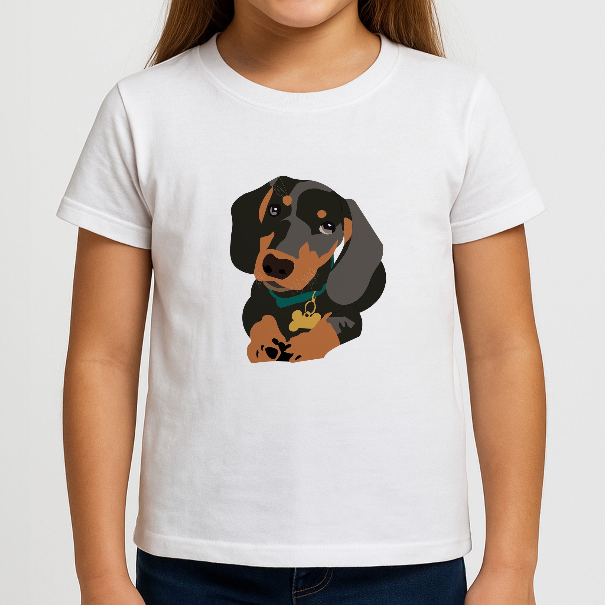 Black & brown - Dachshunds Girls T-Shirt