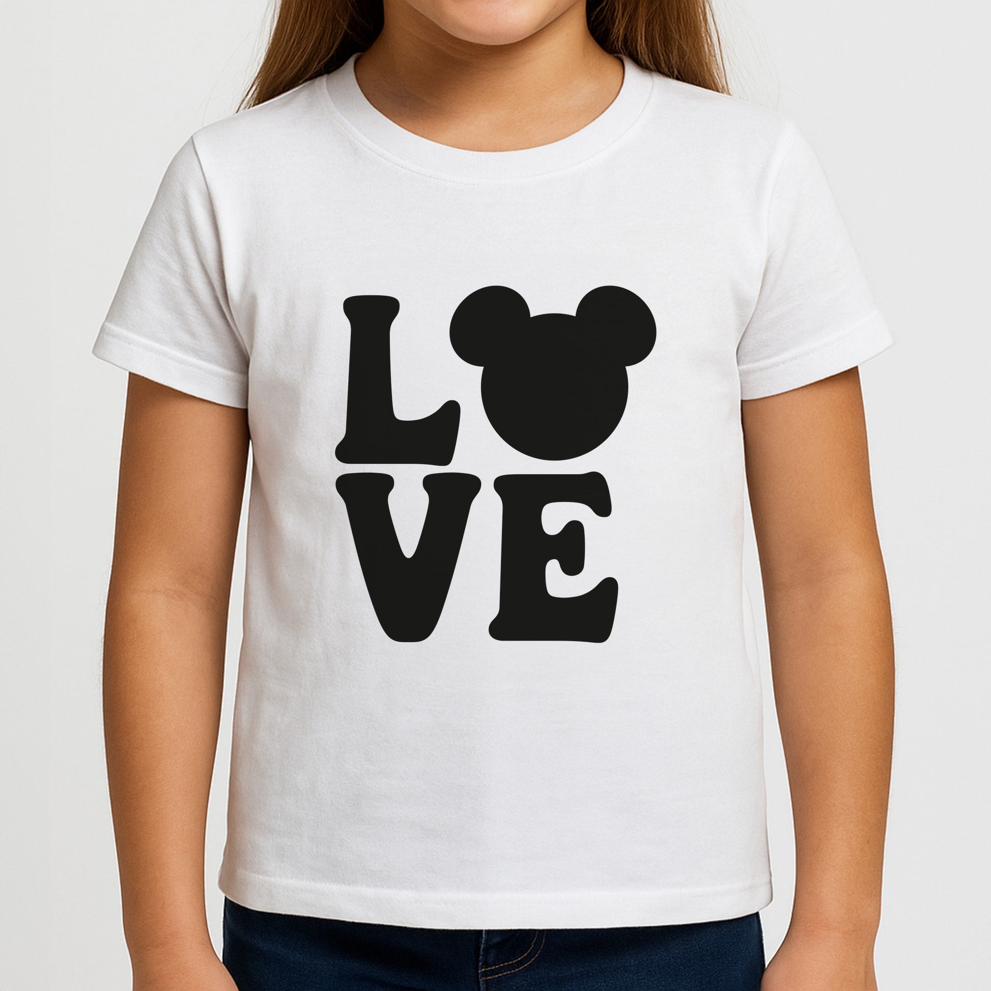 Mouse Love Valentine's Girls T-Shirt