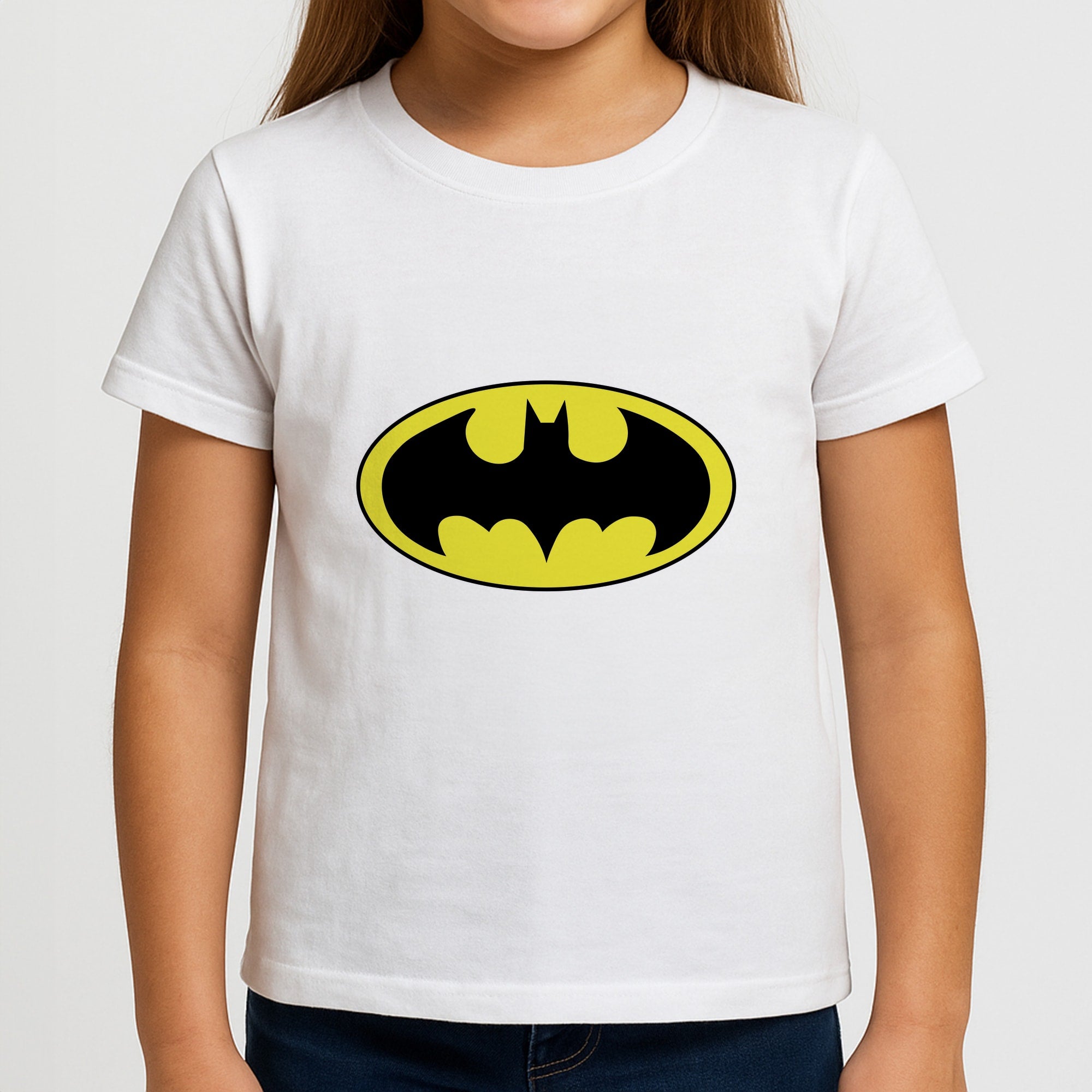 Black Bat Superhero Logo Kids T-Shirt
