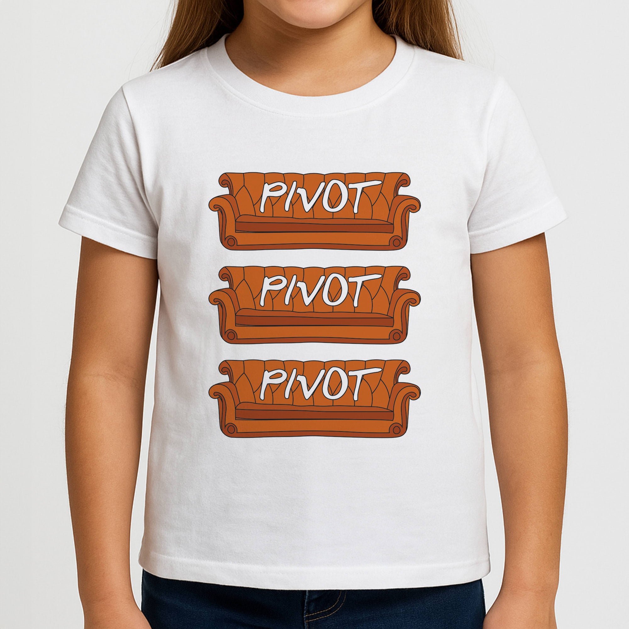Sitcom Couches Pivot Girls T-Shirt