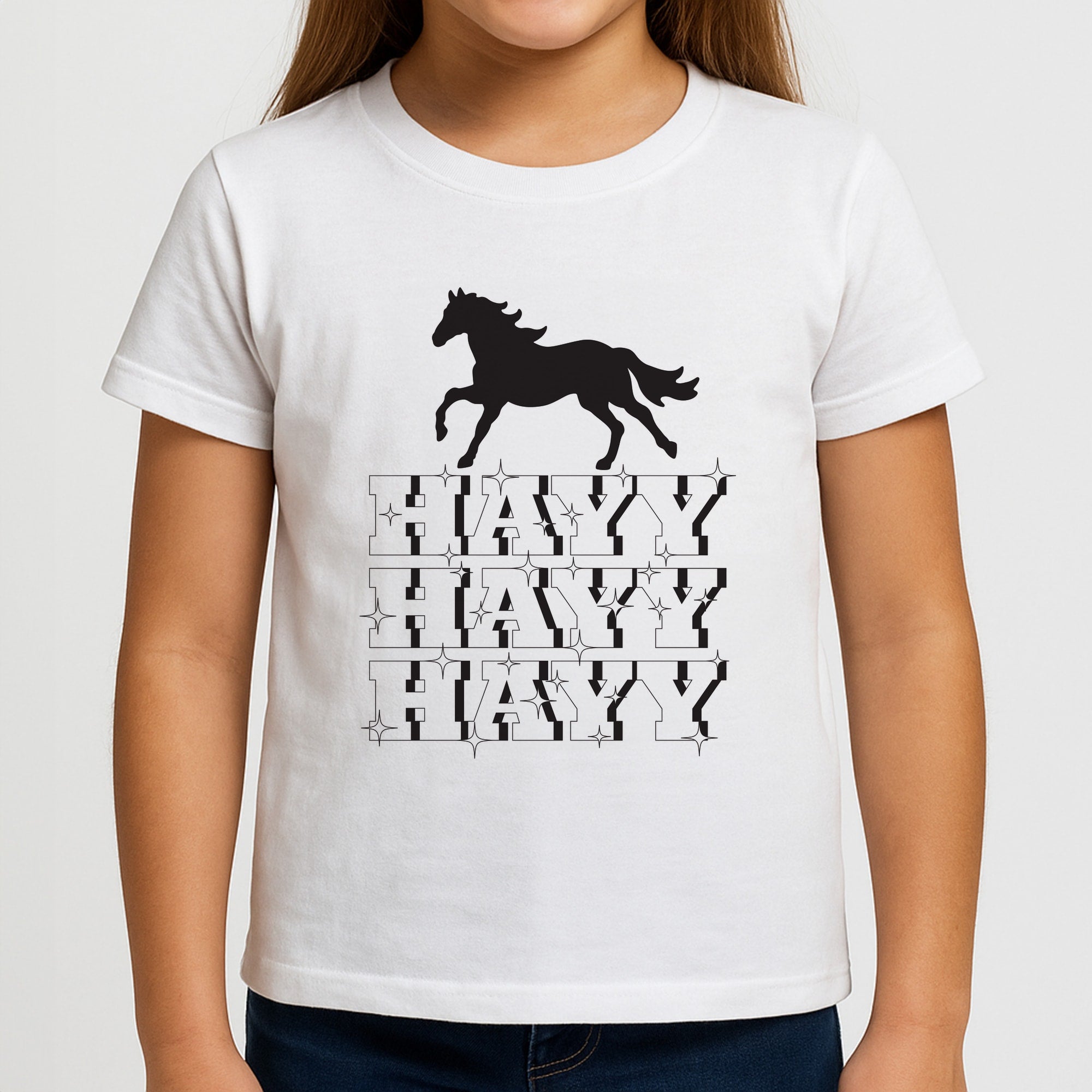 Hayy Hayy Hayy - Horses Girls T-Shirt