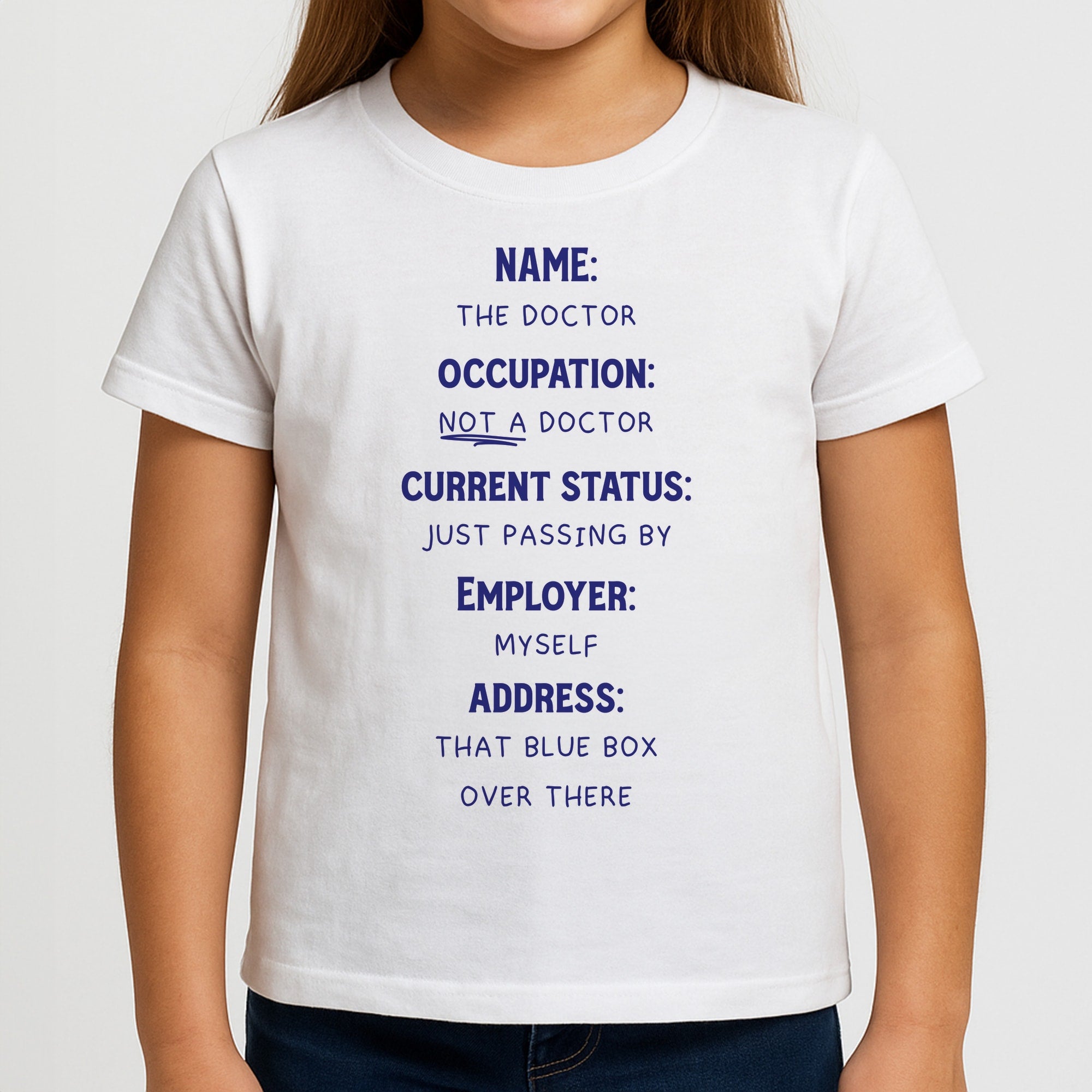Name And Occupation - Doctor Who Girls T-Shirt