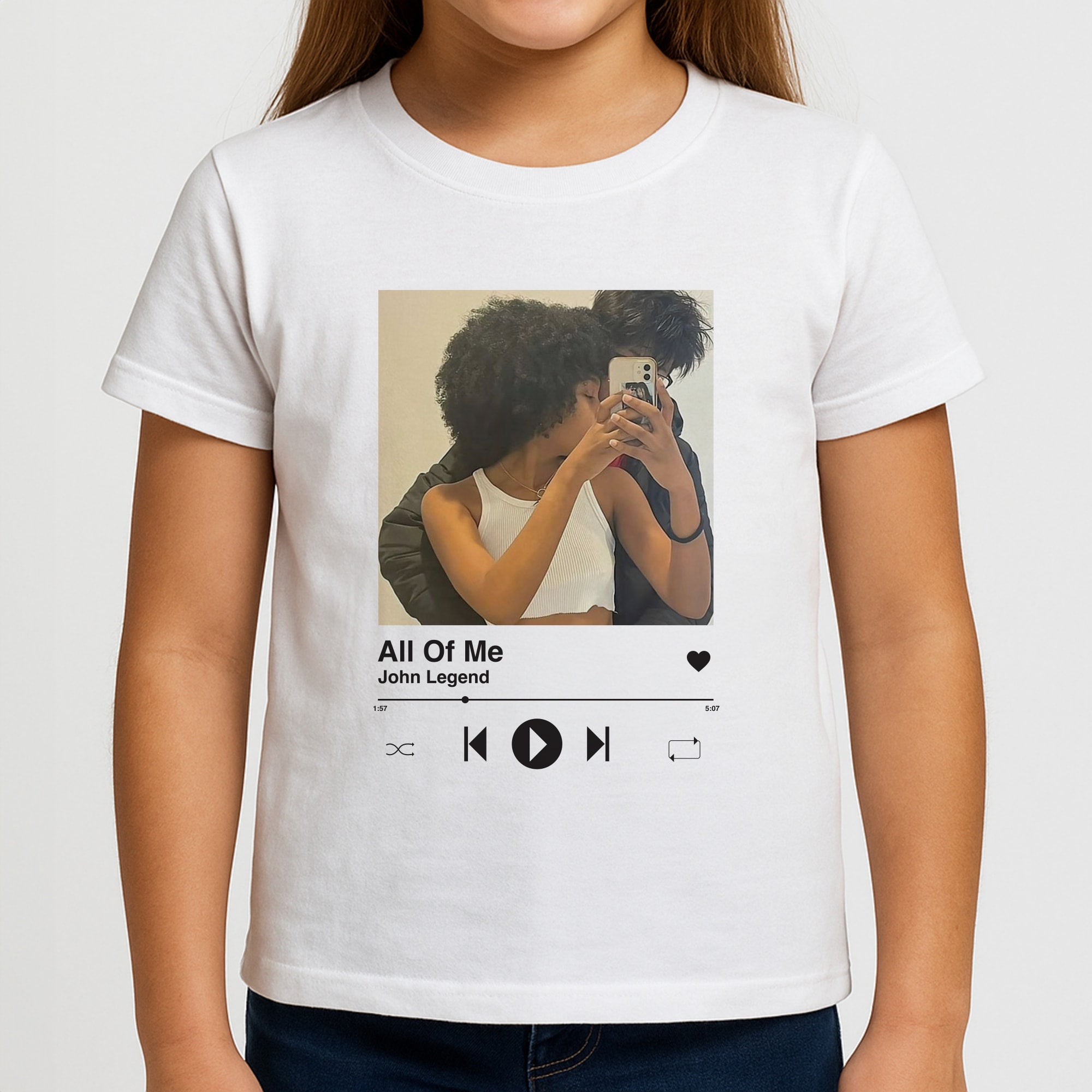 Album Cover - Personalised Couples Girls T-Shirt