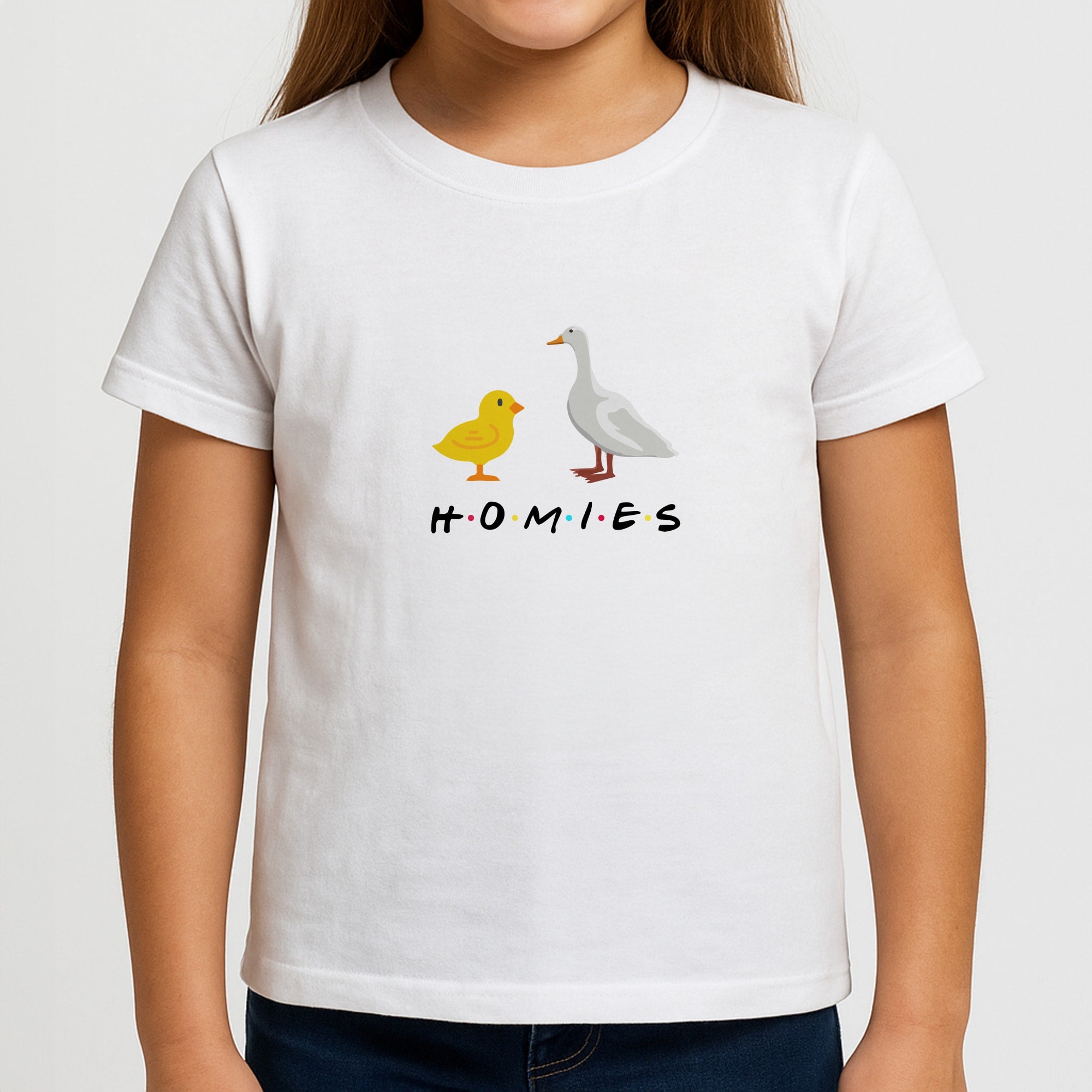 Homies Chick And Duck Girls T-Shirt