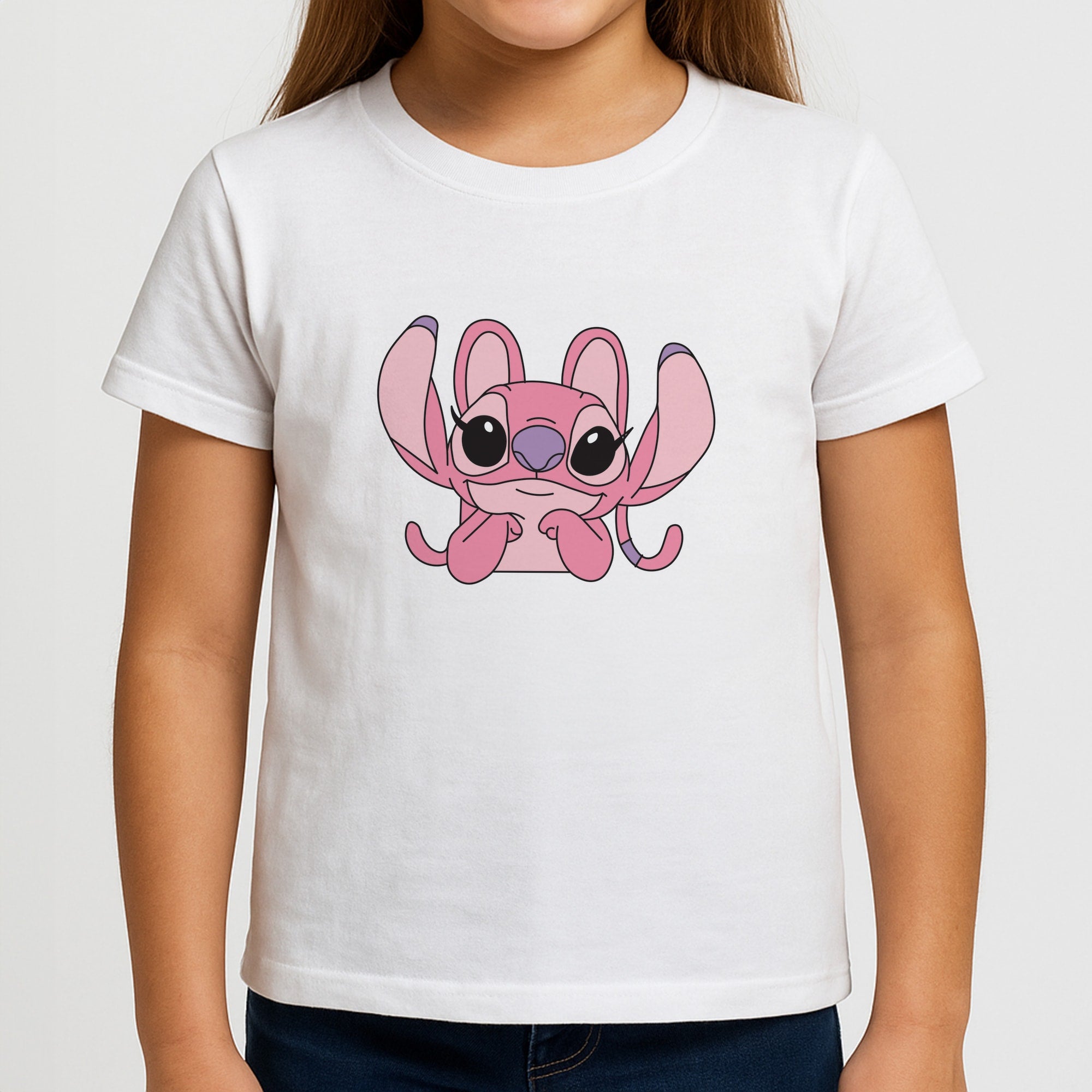 Gazing - Pink Alien Girls T-Shirt