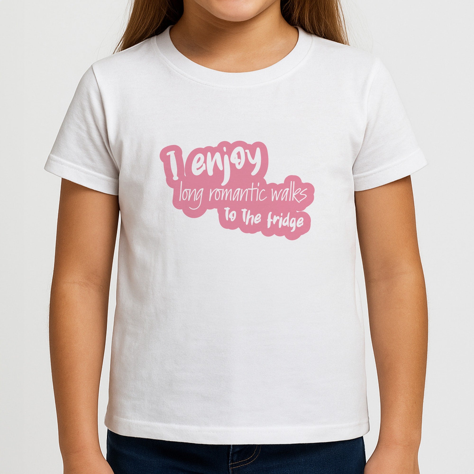 I Enjoy Long Romantic Walks - Funny Quotes Girls T-Shirt
