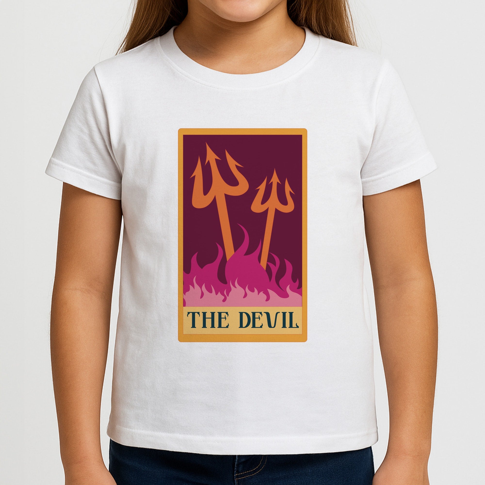 The Devil - Tarot Cards Girls T-Shirt