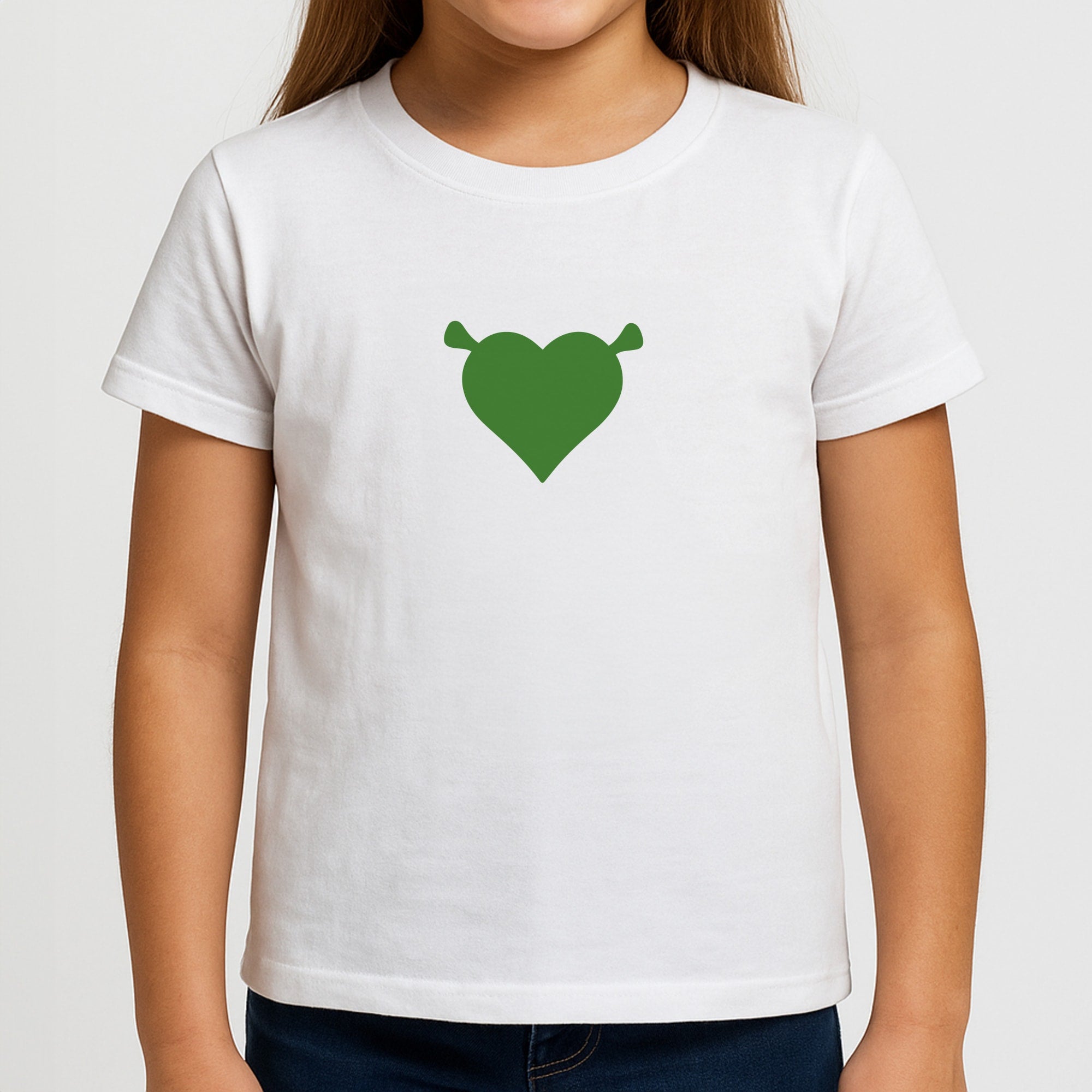 Green Ogre Heart Girls T-Shirt