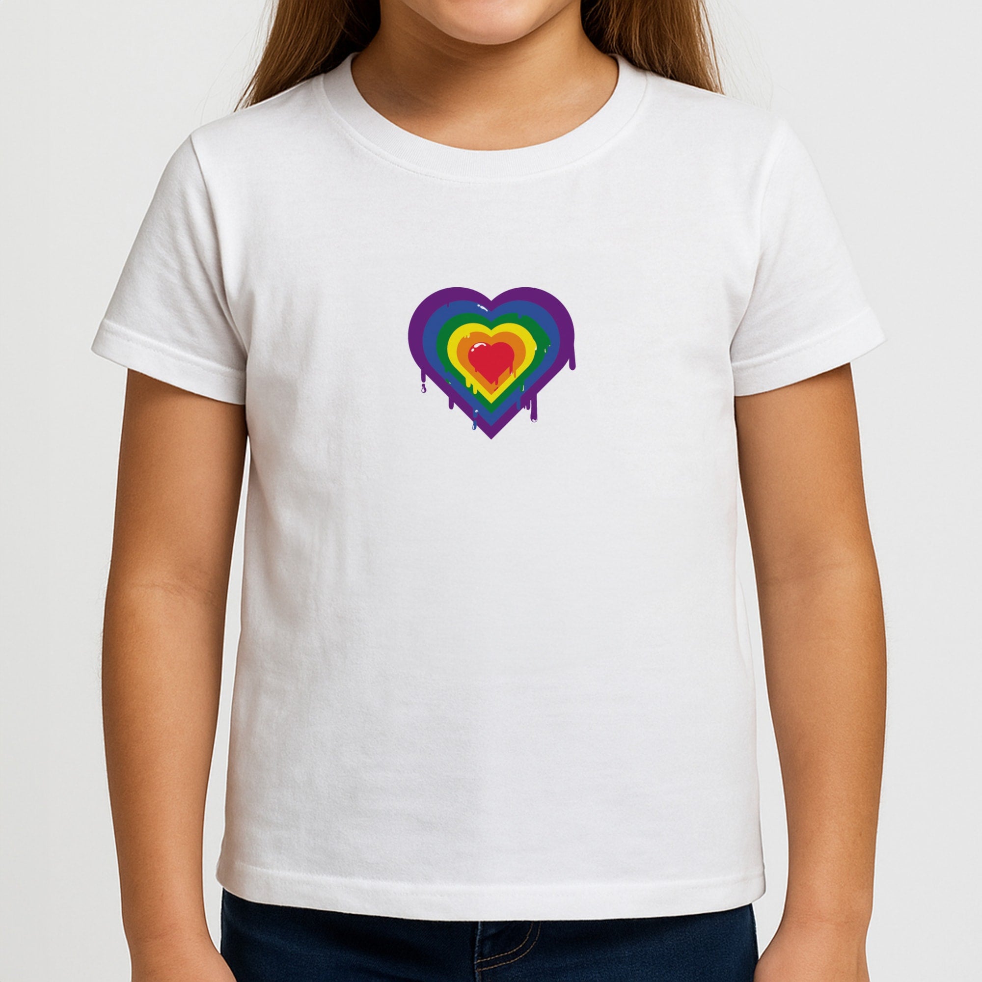Dripped heart - Pride Girls T-Shirt