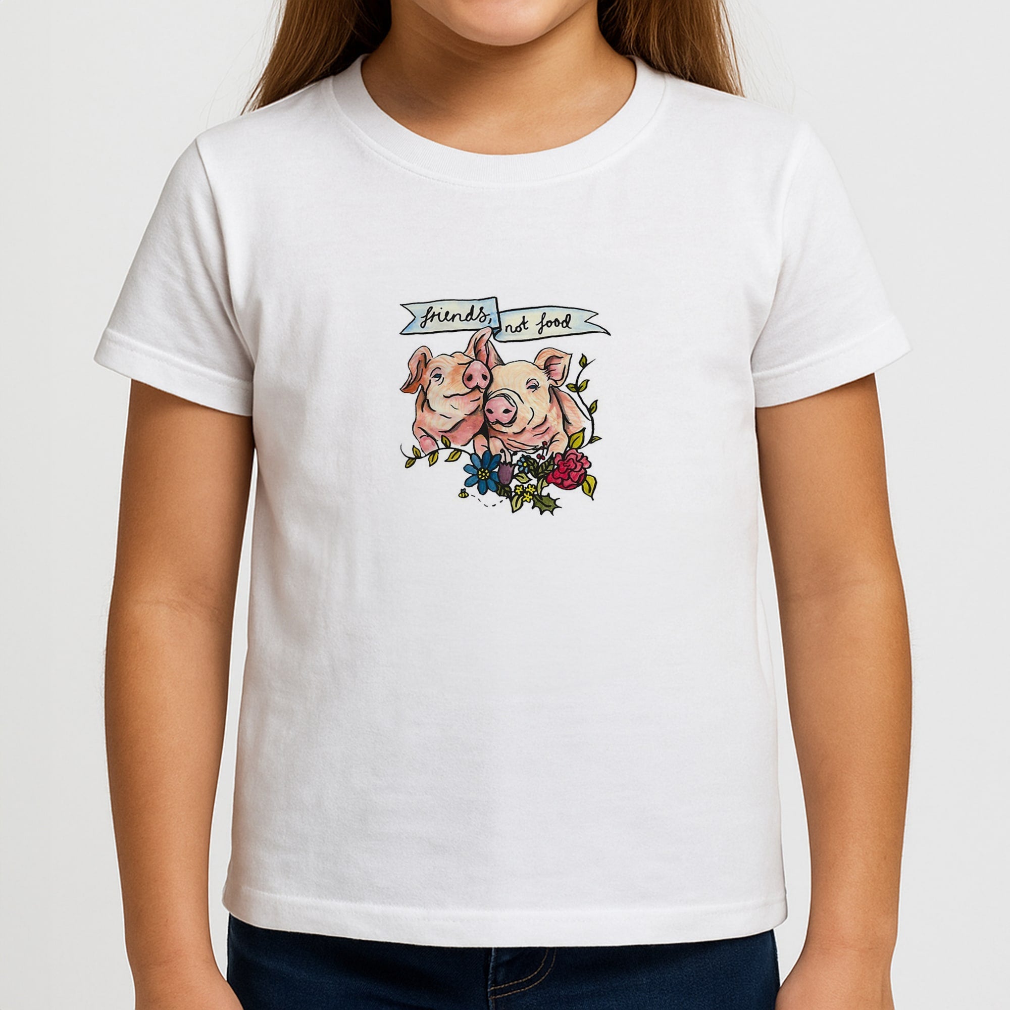 Friends Not Food - Vegan Girls T-Shirt