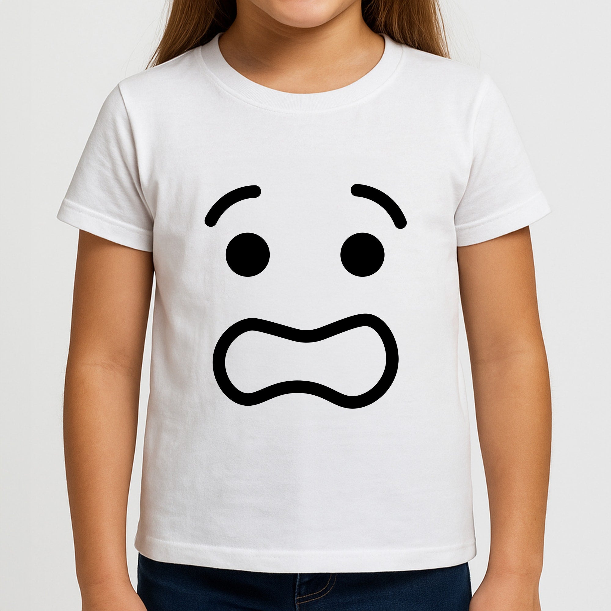Brick Face Worried Girls T-Shirt