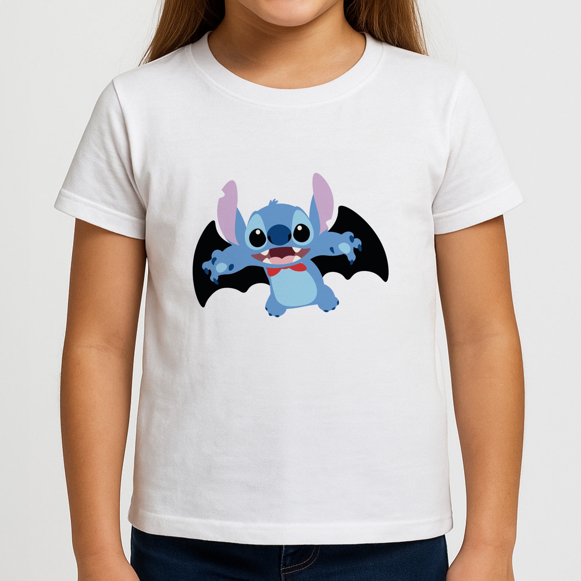 Vampire Alien Blue Halloween Girls T-Shirt