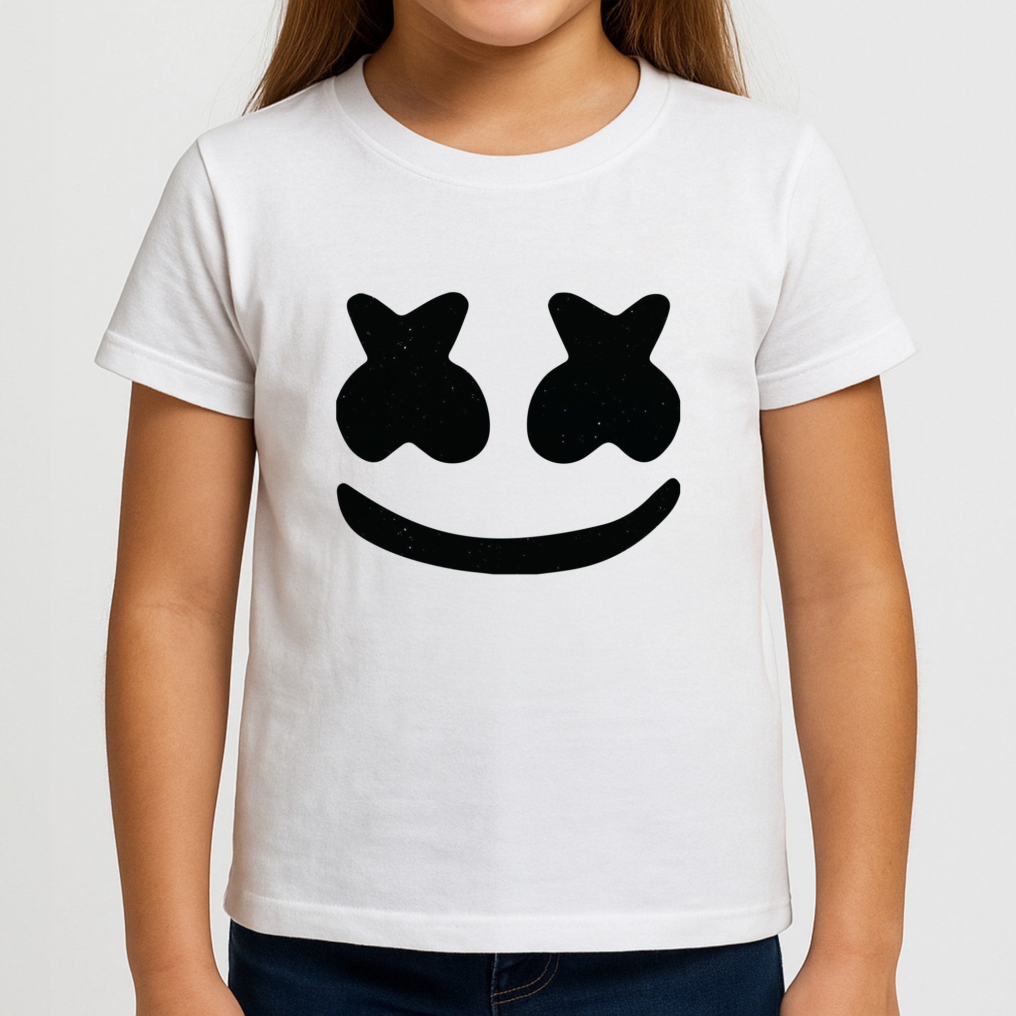 Black And White Helmet In Space Girls T-Shirt