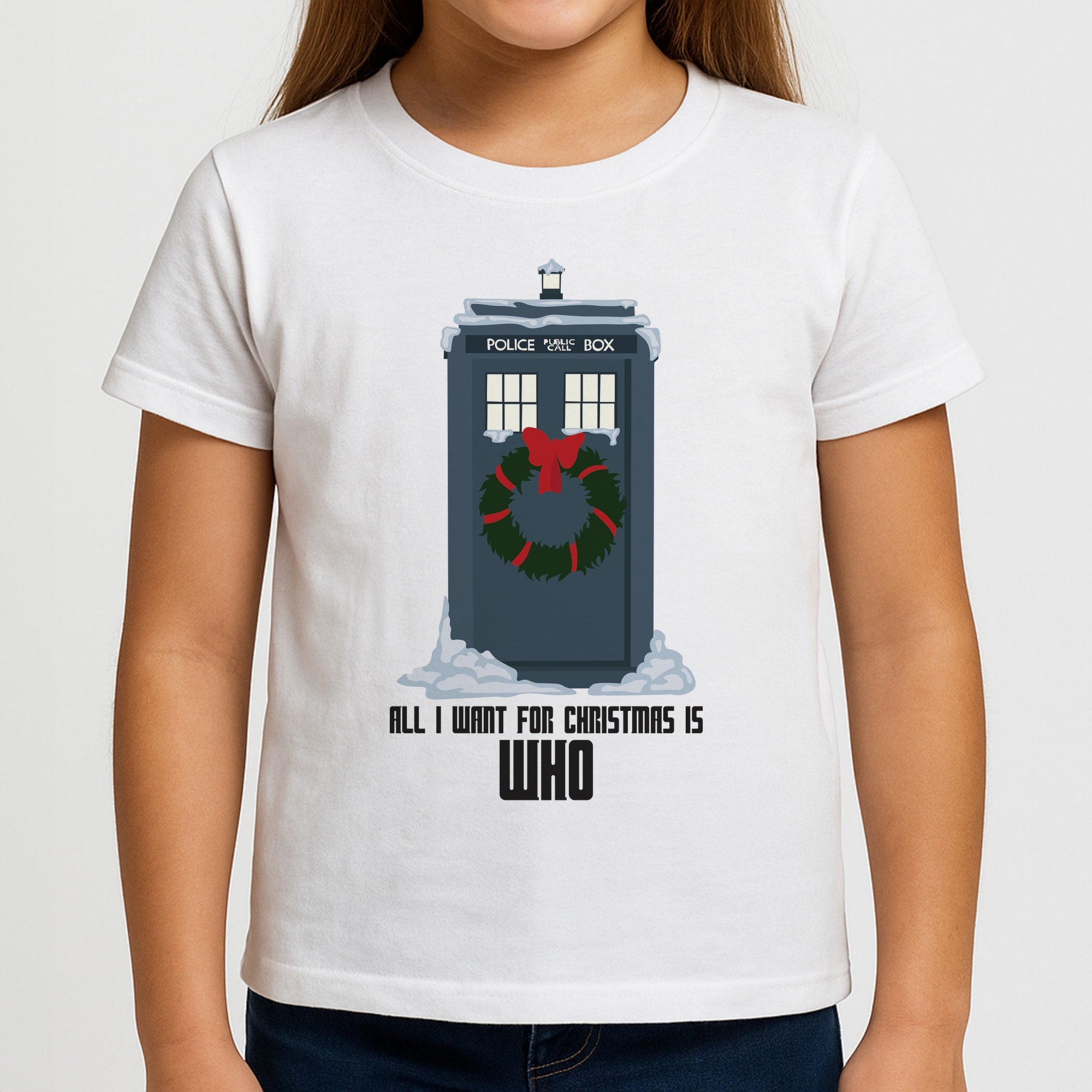 All I Want For Christmas Is Who - Doctor Who Girls T-Shirt