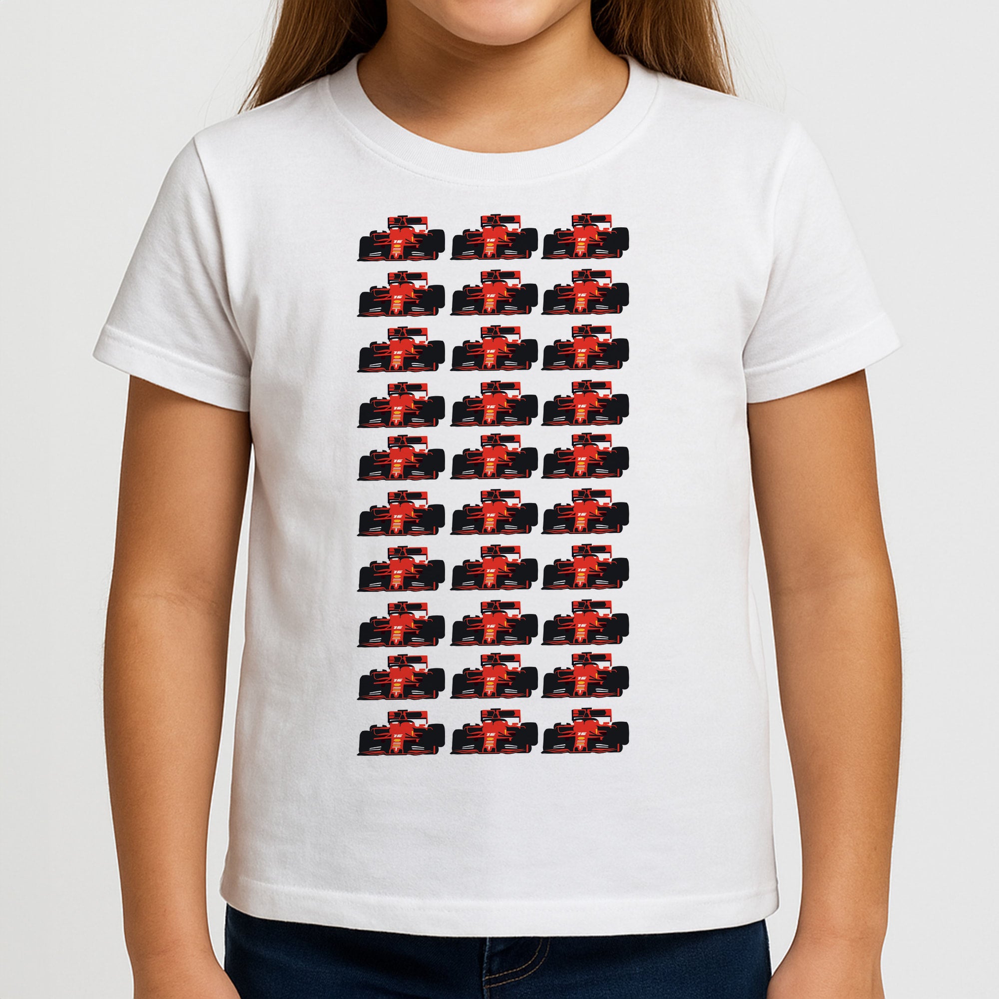 F1 Car Collage Girls T-Shirt