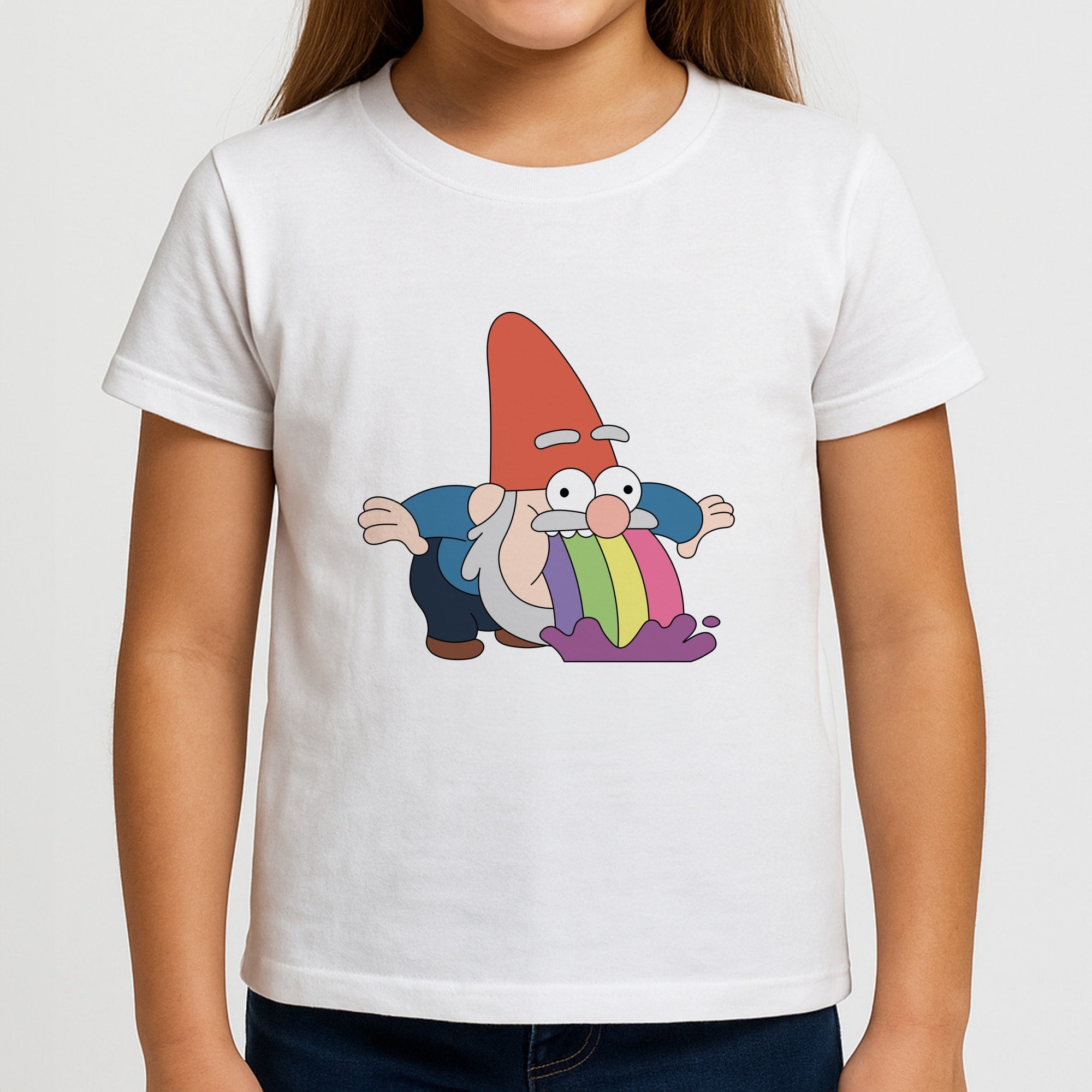 Garden Gnome Rainbow Girls T-Shirt