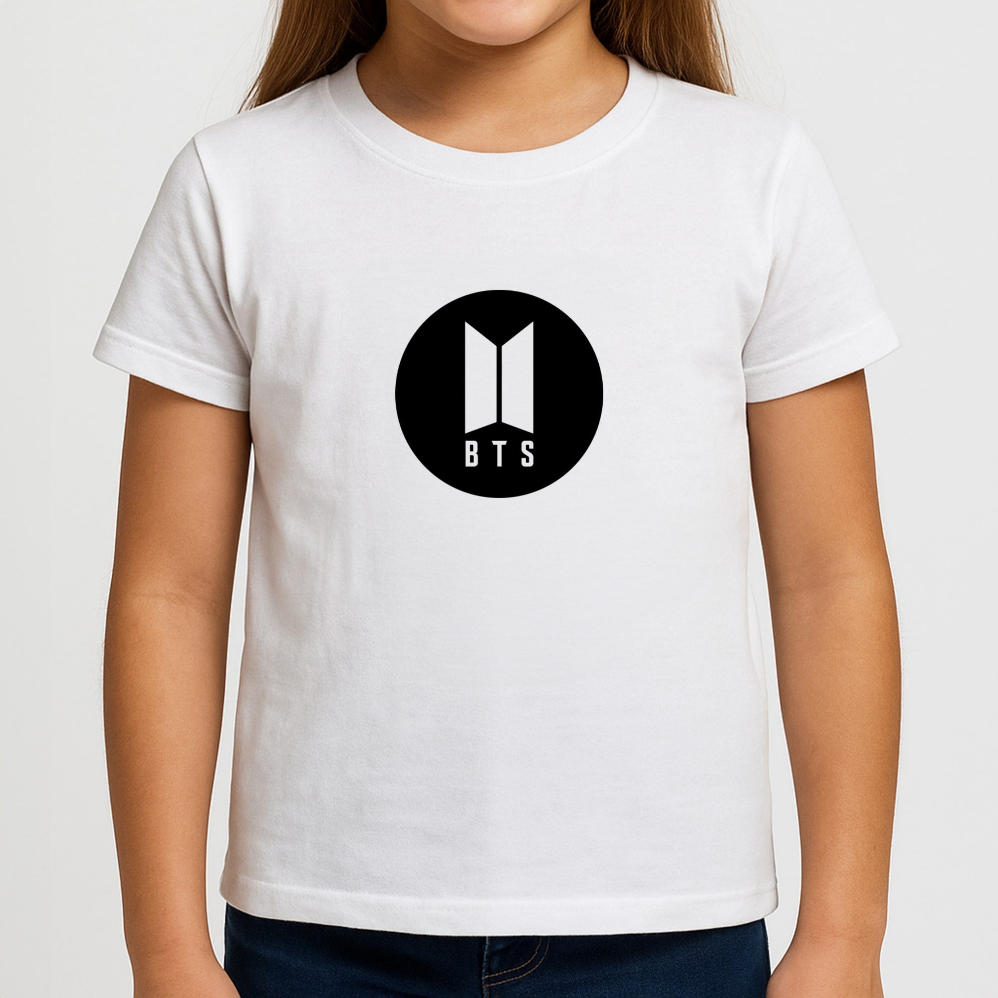 BTS logo Black - K Pop Girls T-Shirt