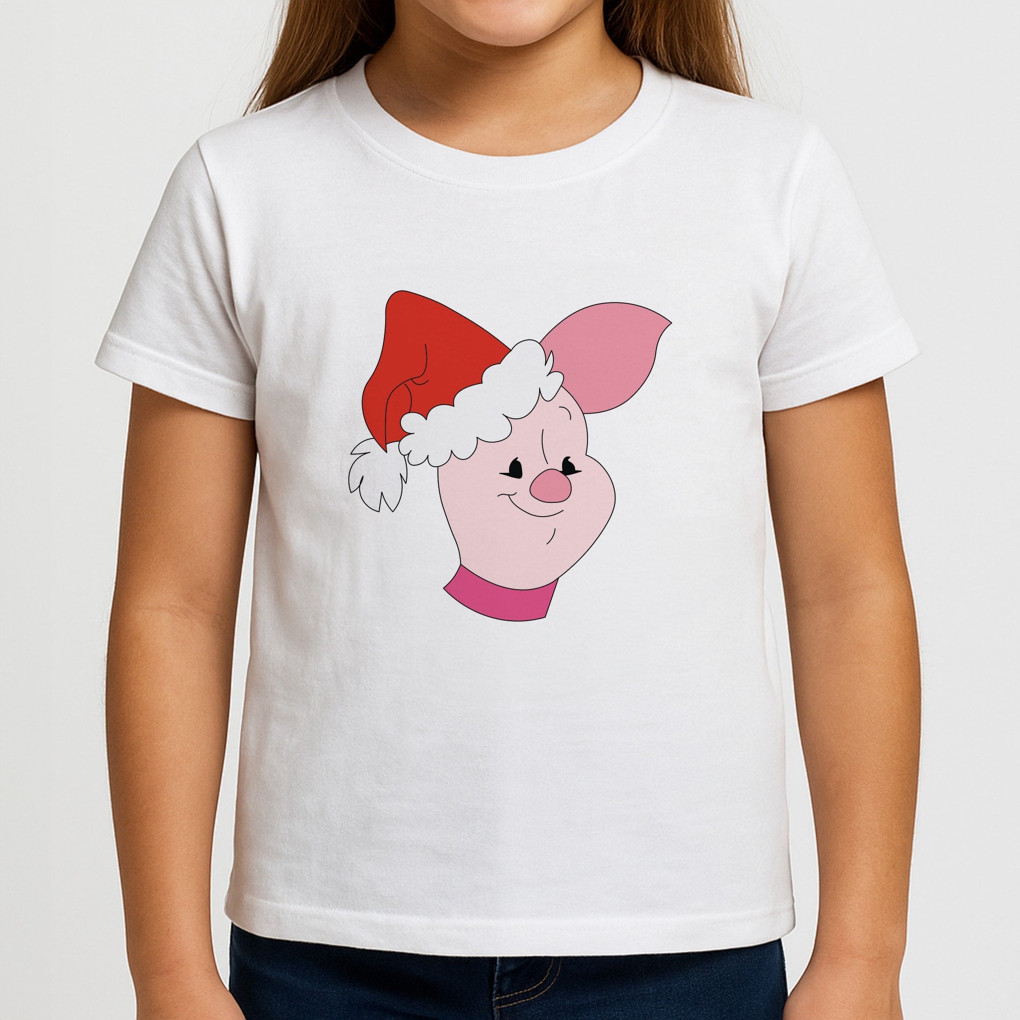 Pig Pattern Christmas Girls T-Shirt