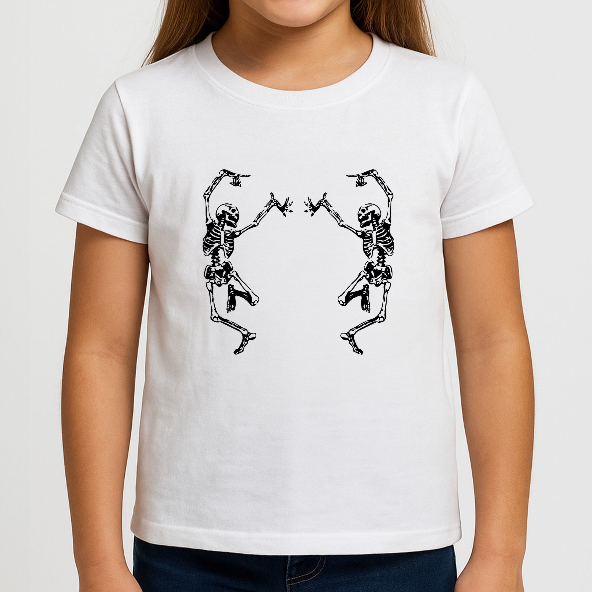 Dancing Skeletons - Halloween Girls T-Shirt