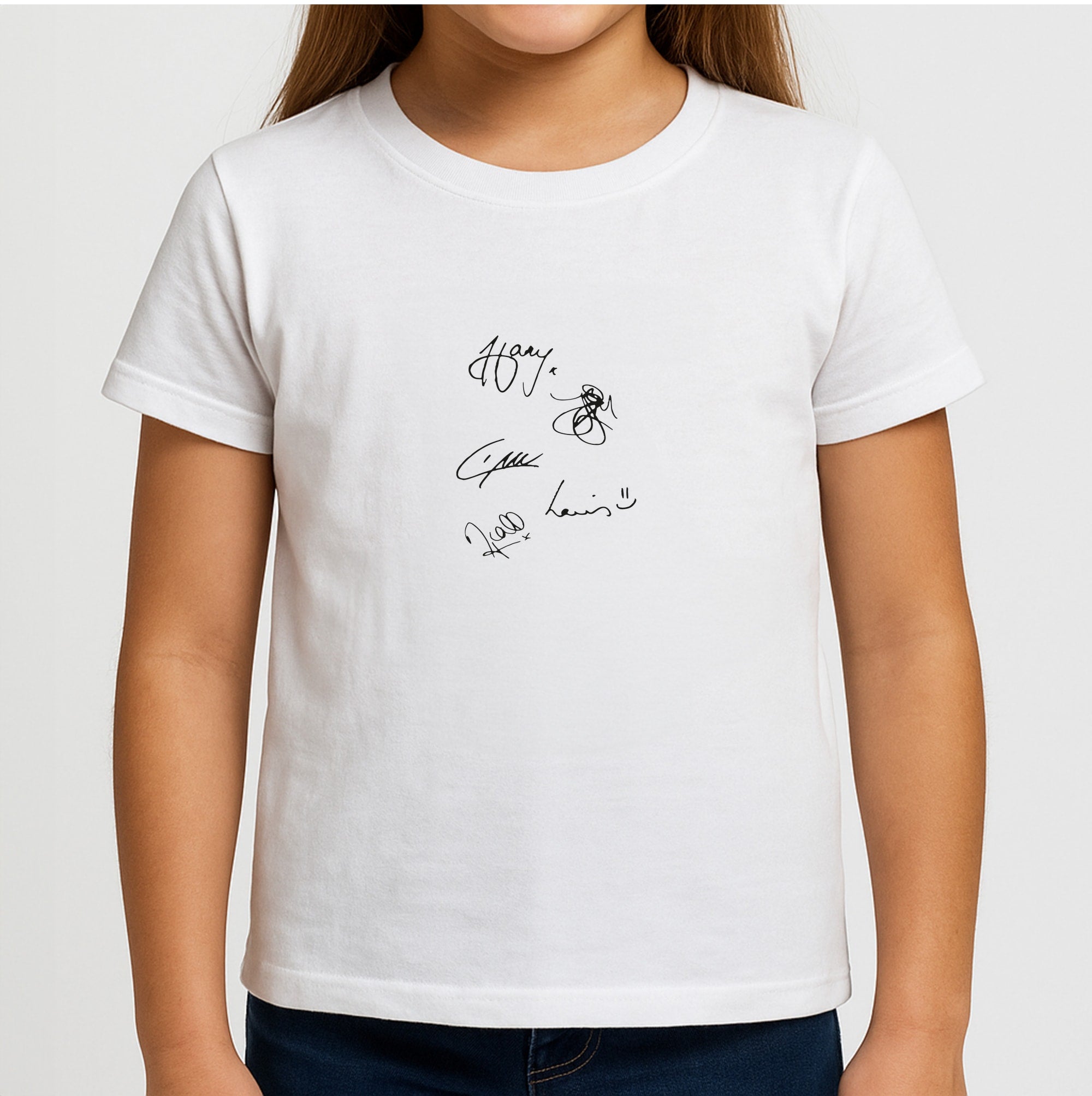 1D Signatures Girls T-Shirt