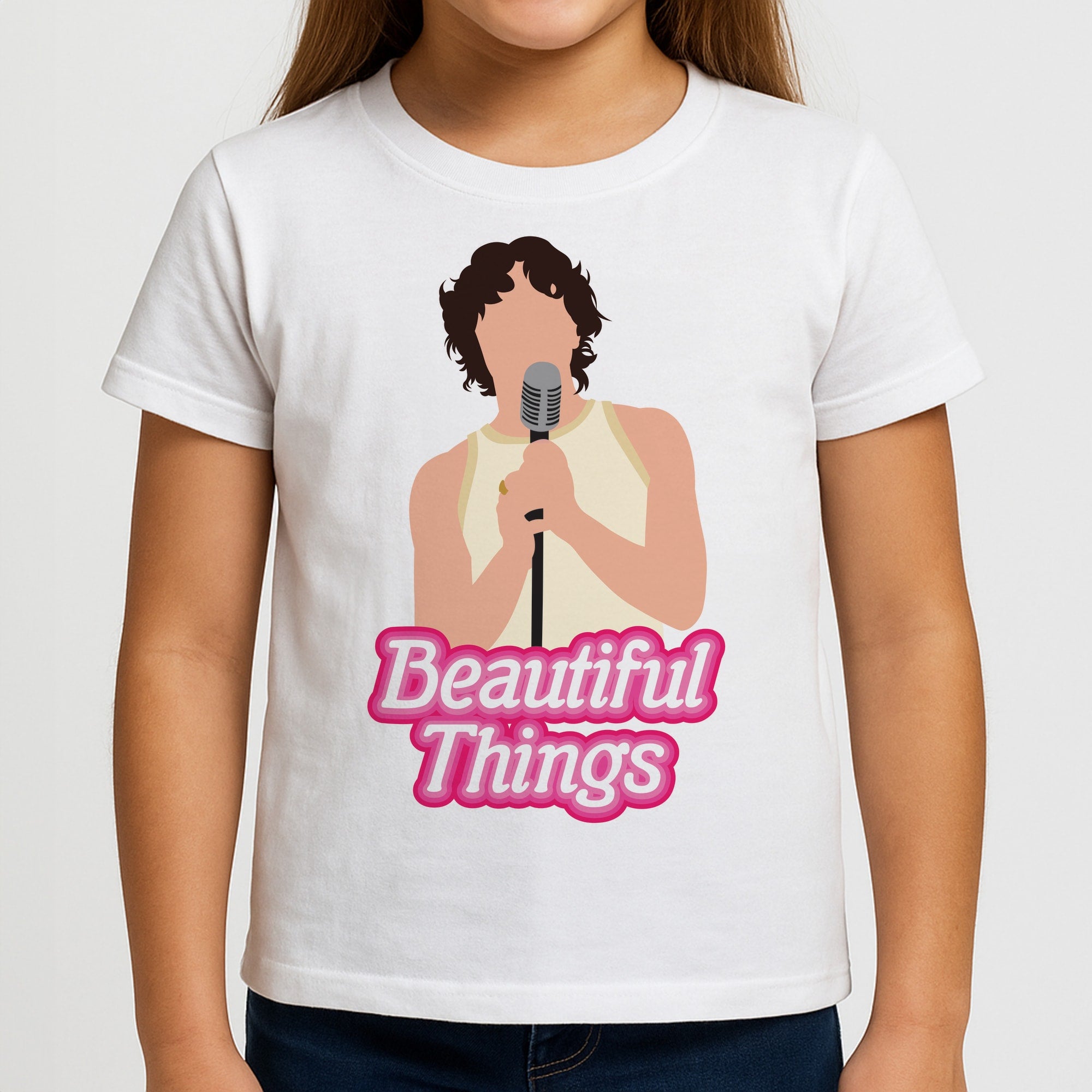 Neon Pink Beautiful Things Girls T-Shirt