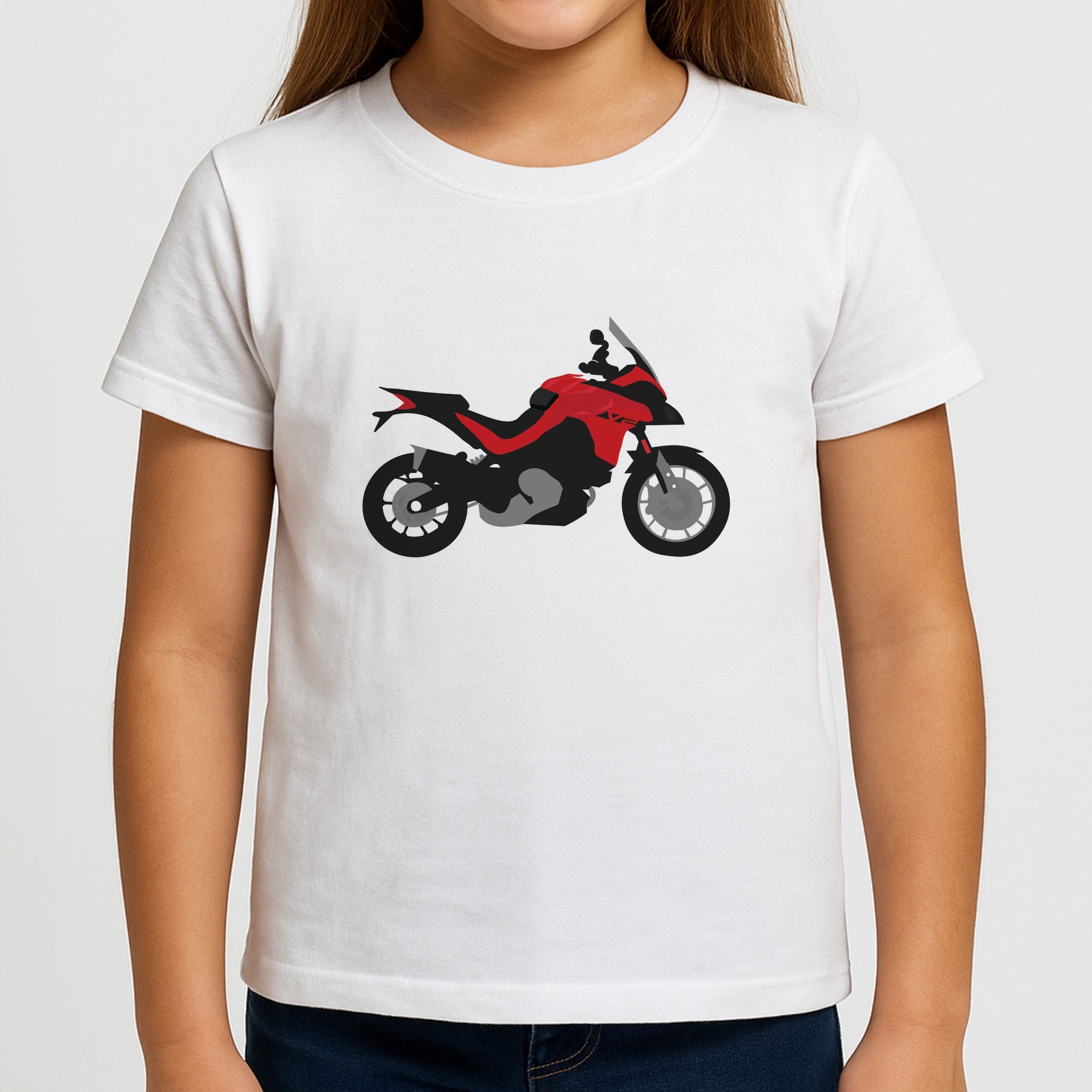Red Motorbike - Motorbike Girls T-Shirt
