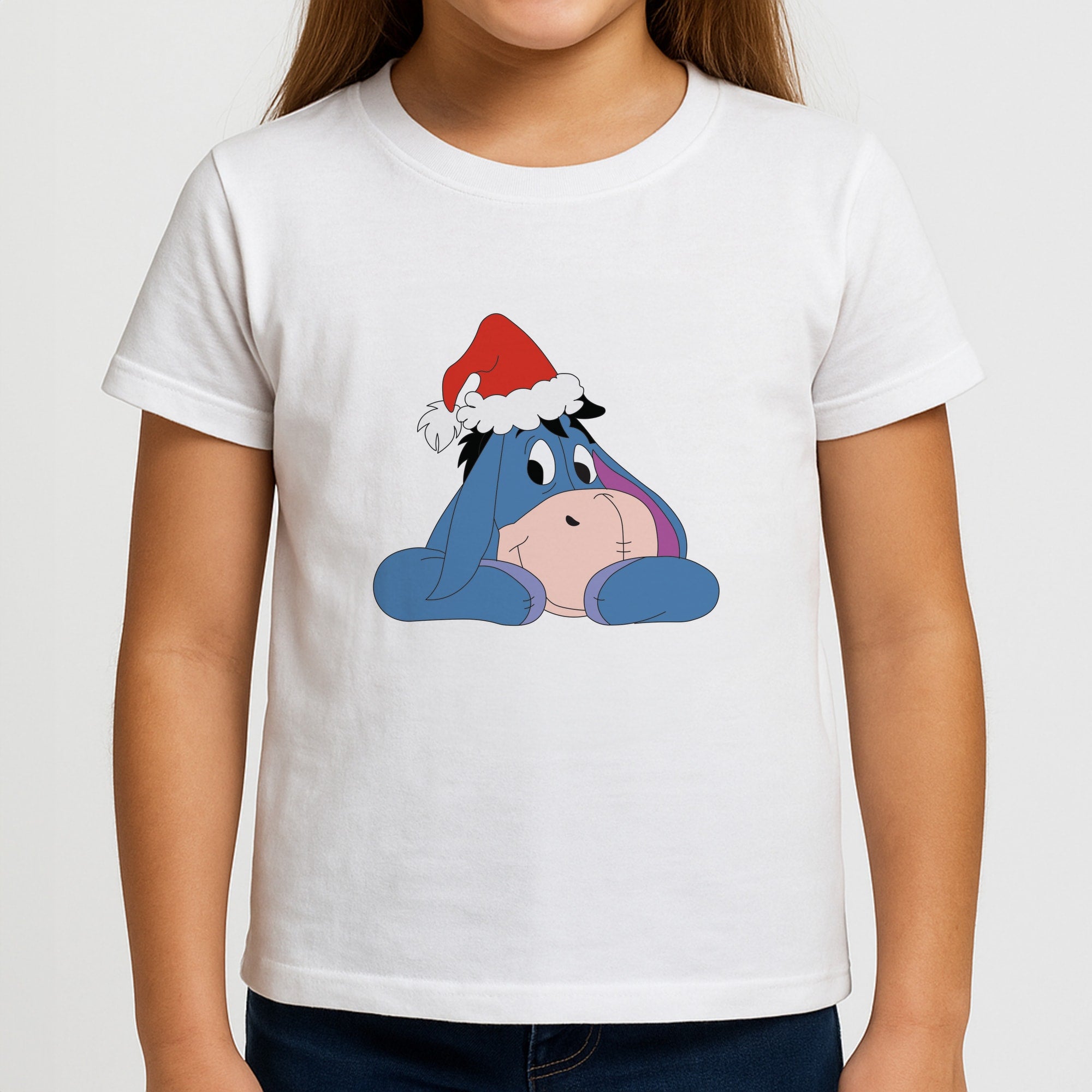 Donkey Pattern Christmas Girls T-Shirt