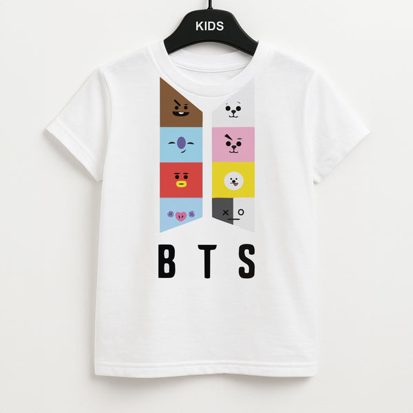 BT21 K-Pop Band Logo Kids T-Shirt