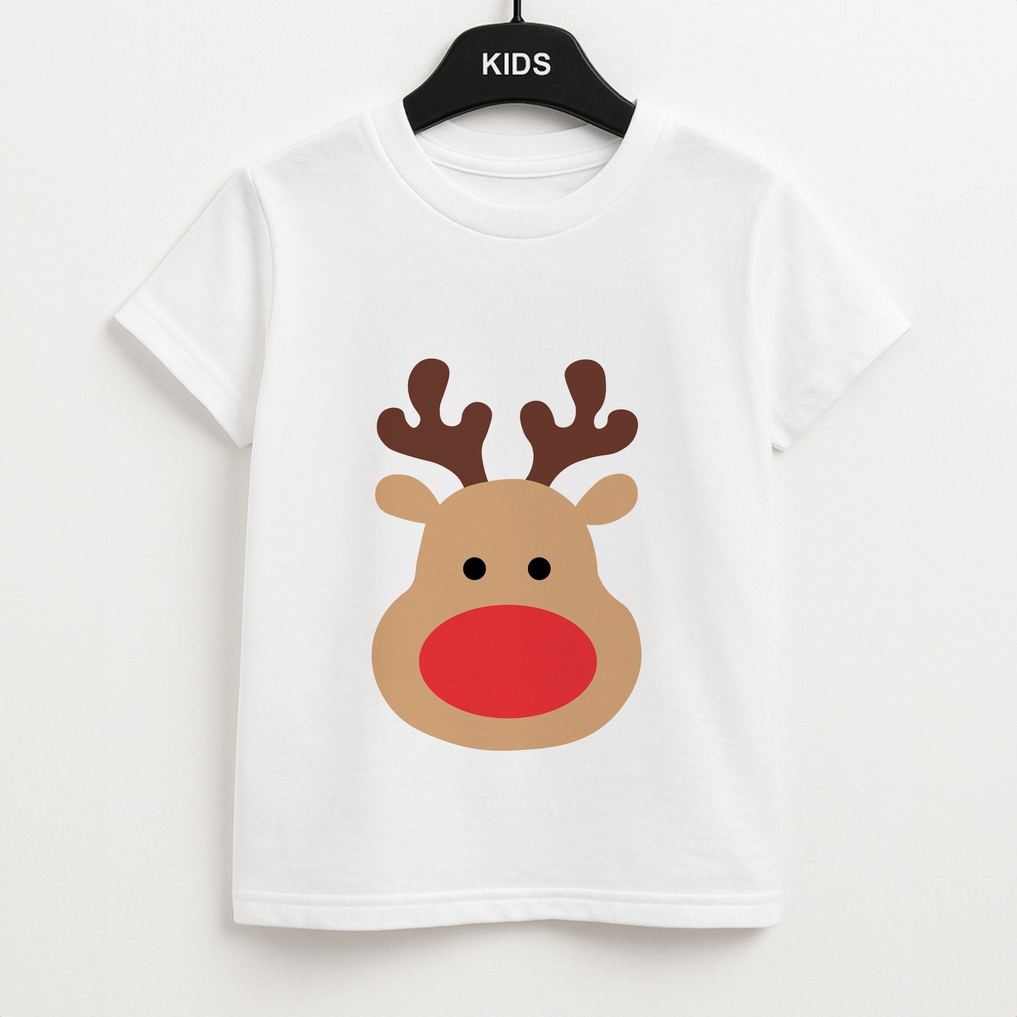 Rudolph Face - Christmas Unisex Kids T-Shirt