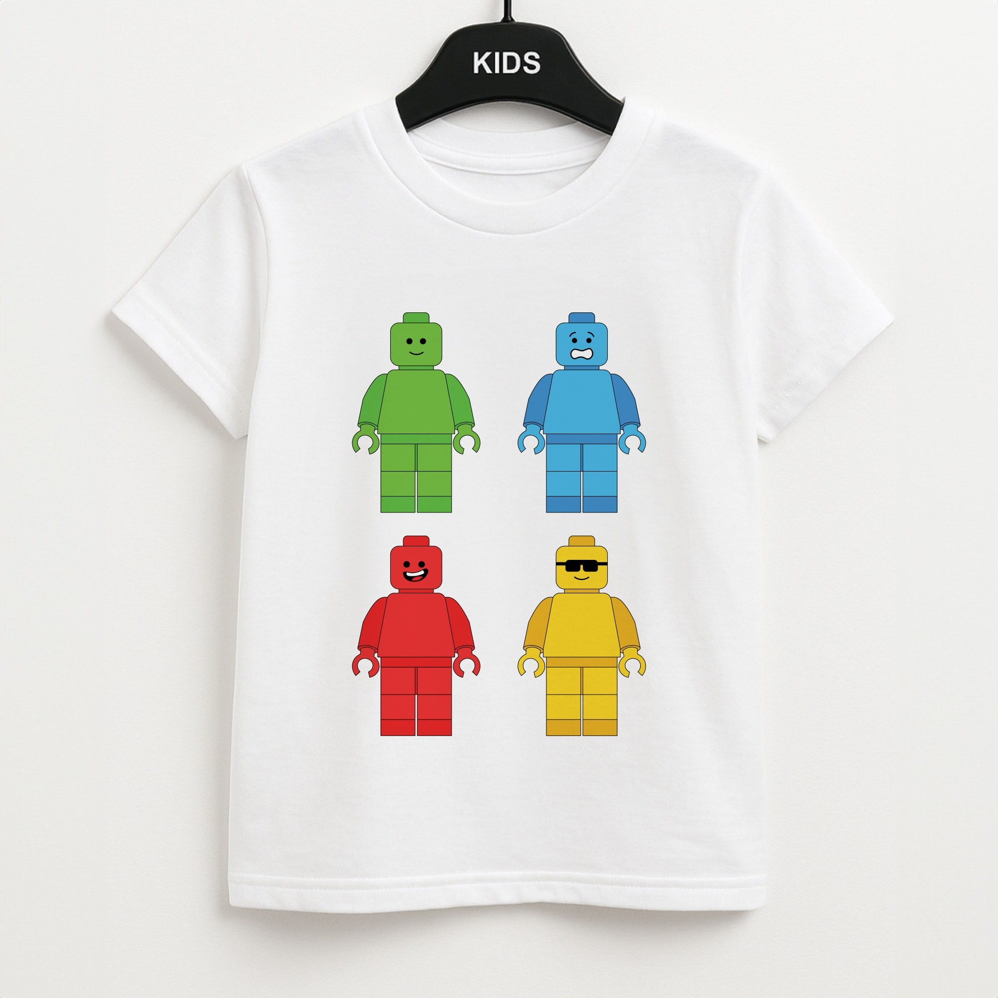 Bricks Figures Rainbow Unisex Kids T-Shirt