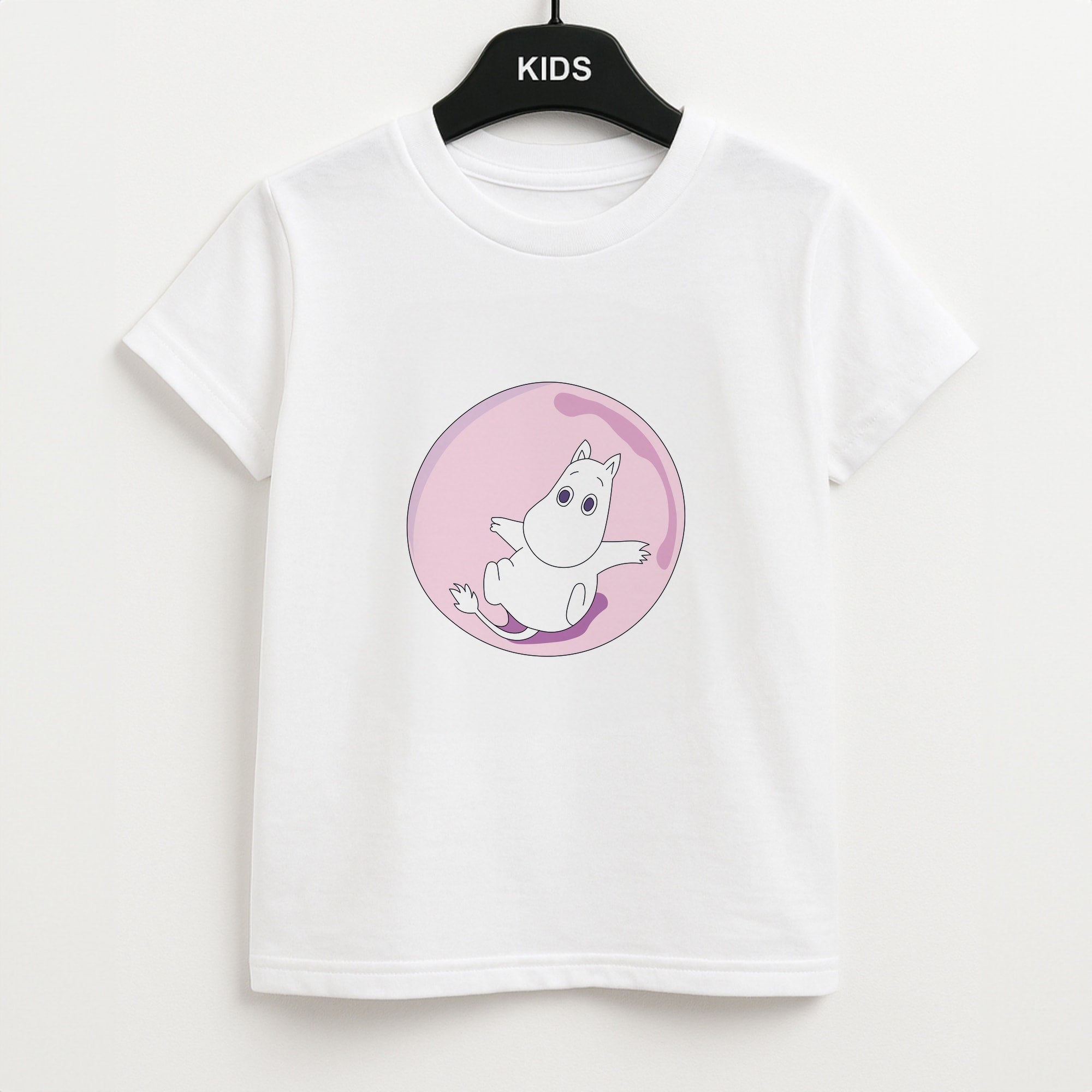 Moomin In A Pink Bubble Unisex Kids T-Shirt