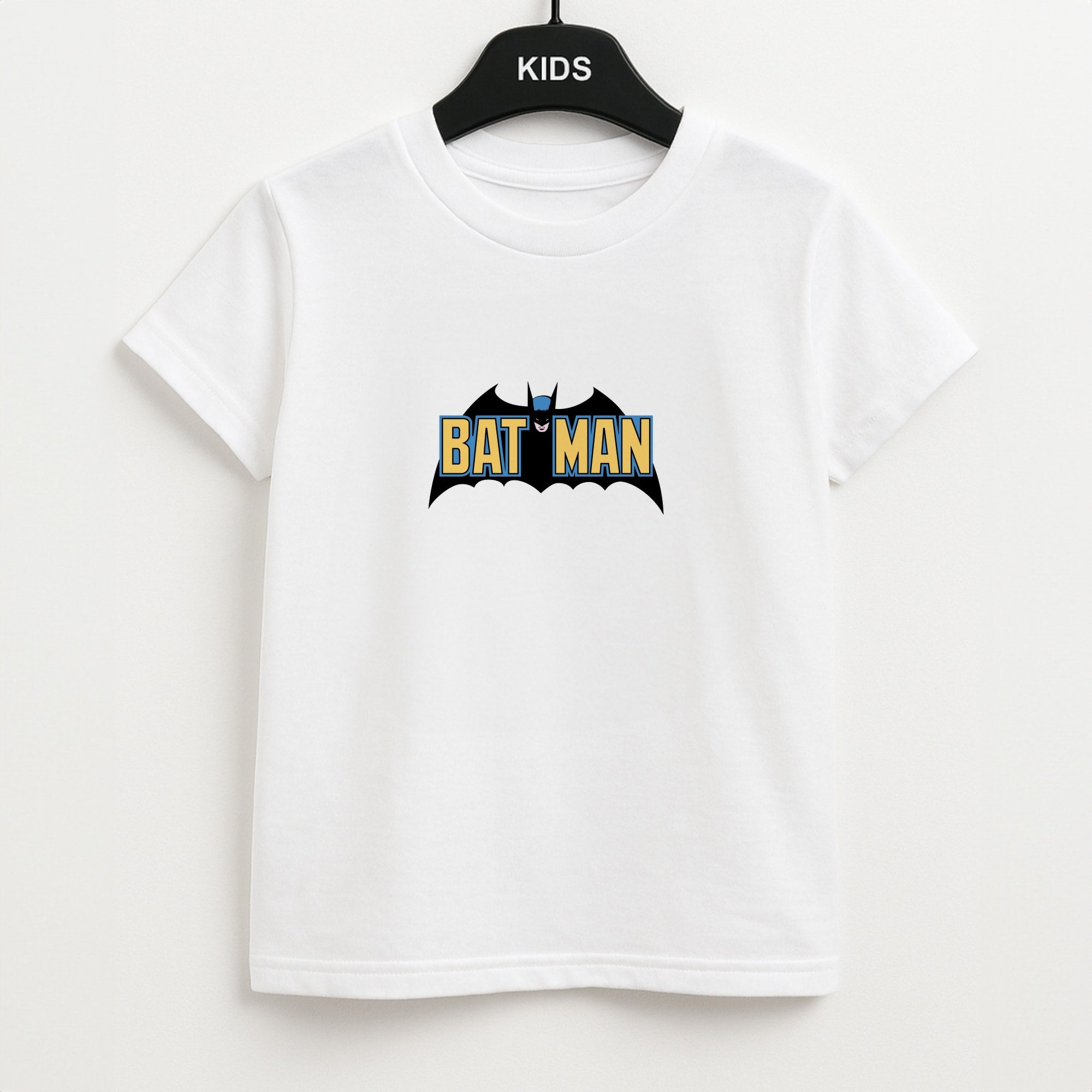 Yellow Bat Superhero Logo Unisex Kids T-Shirt