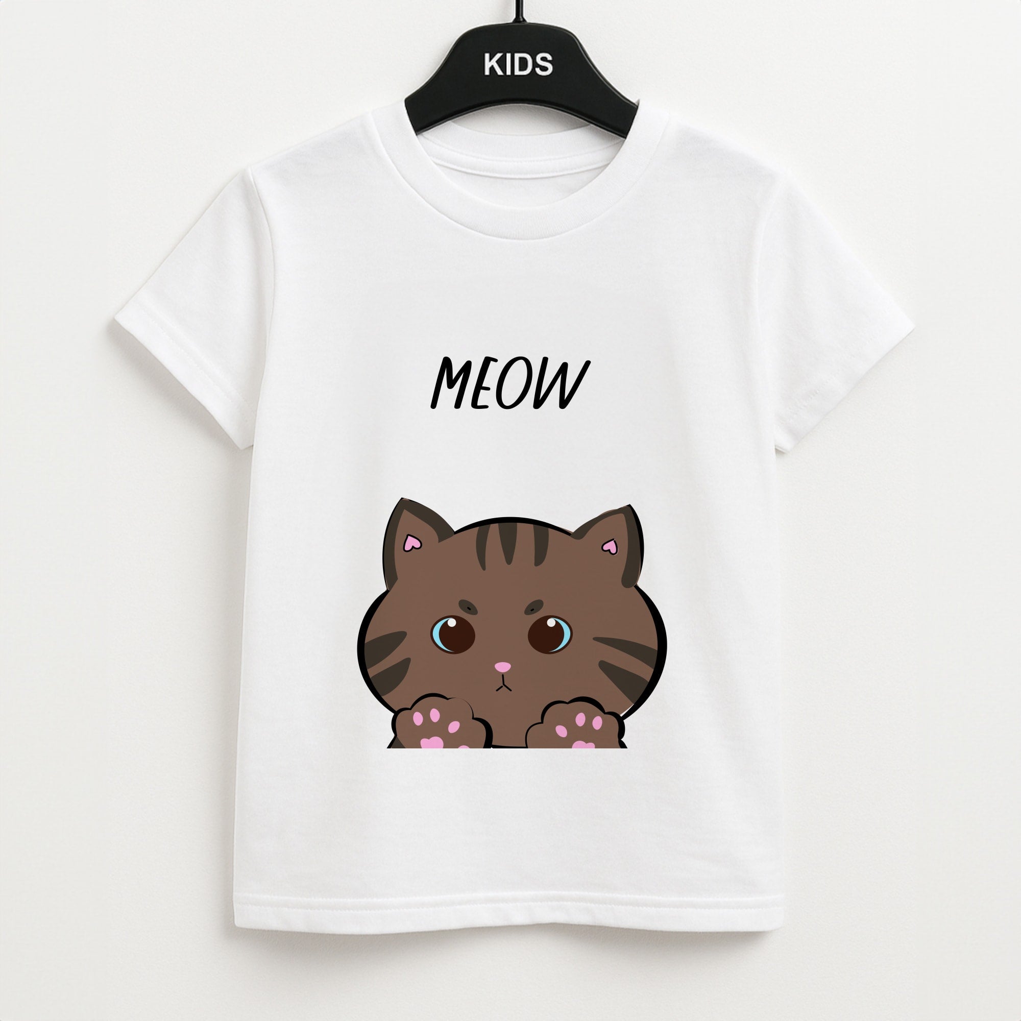 Meow Purple - Cats Unisex Kids T-Shirt