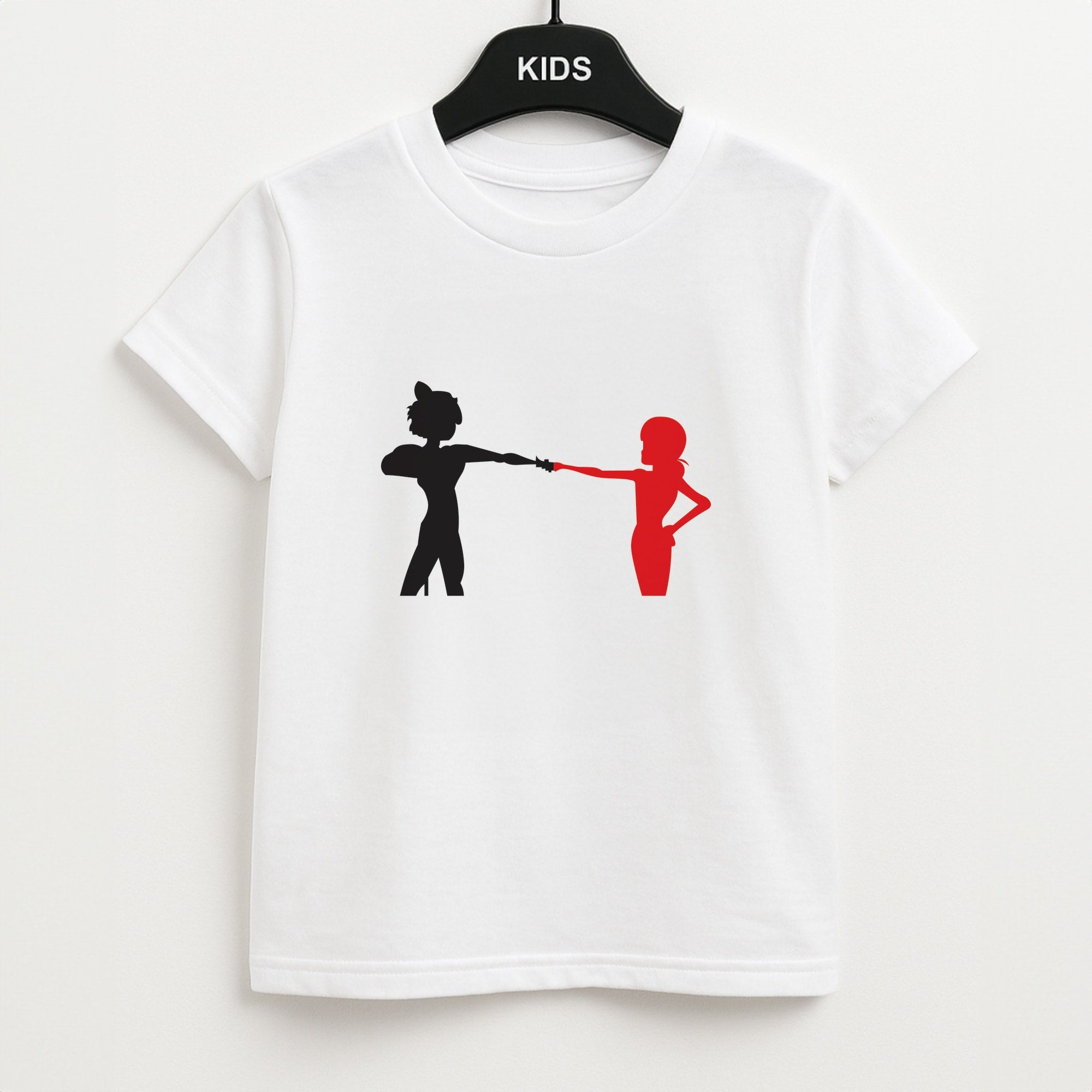 Red And Black Unisex Kids T-Shirt