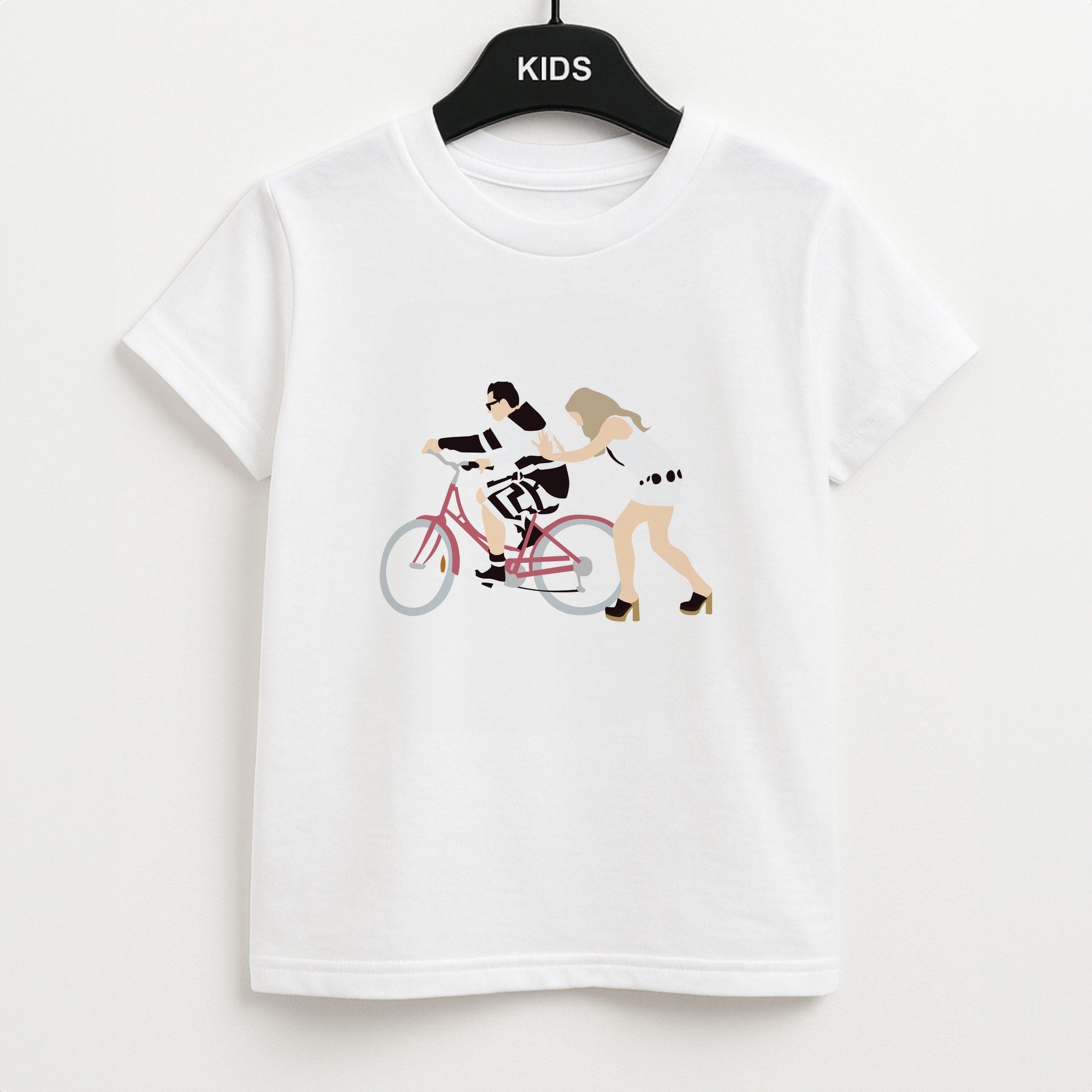 David Riding A Bike Unisex Kids T-Shirt