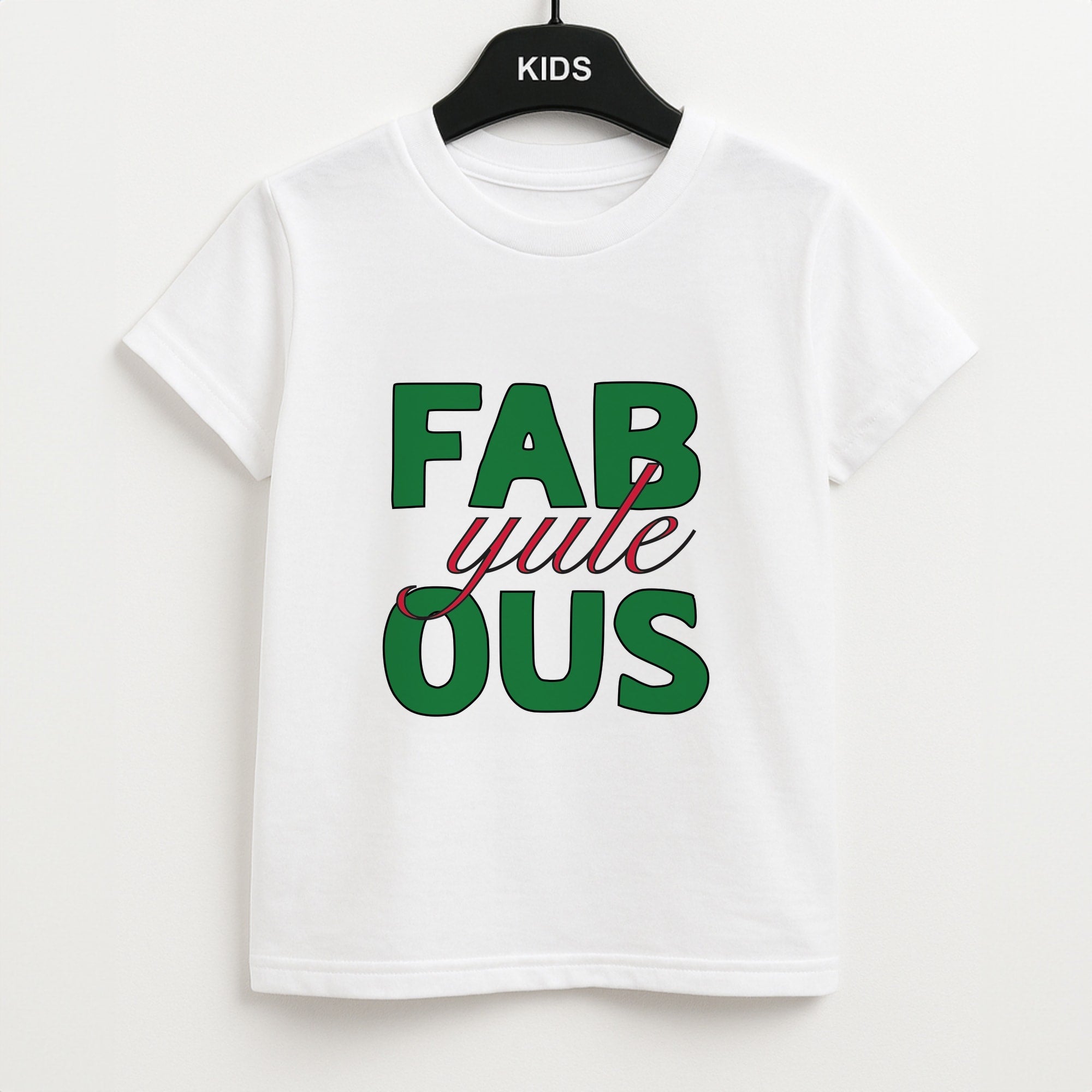 Fab-Yule-Ous Red - Christmas Puns Unisex Kids T-Shirt