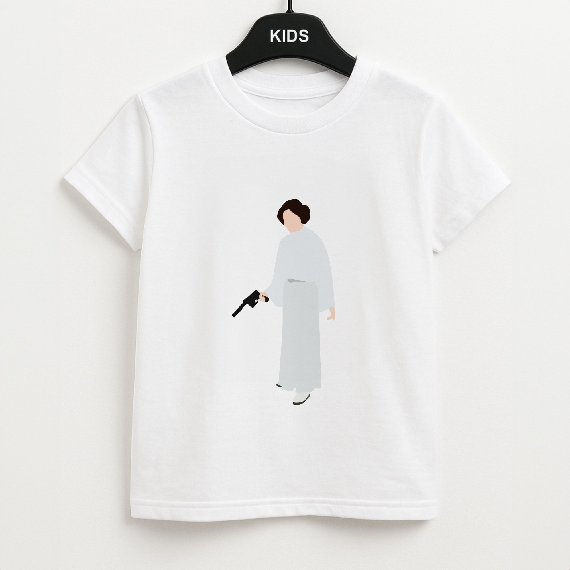 Leia Faceless With Gun Unisex Kids T-Shirt