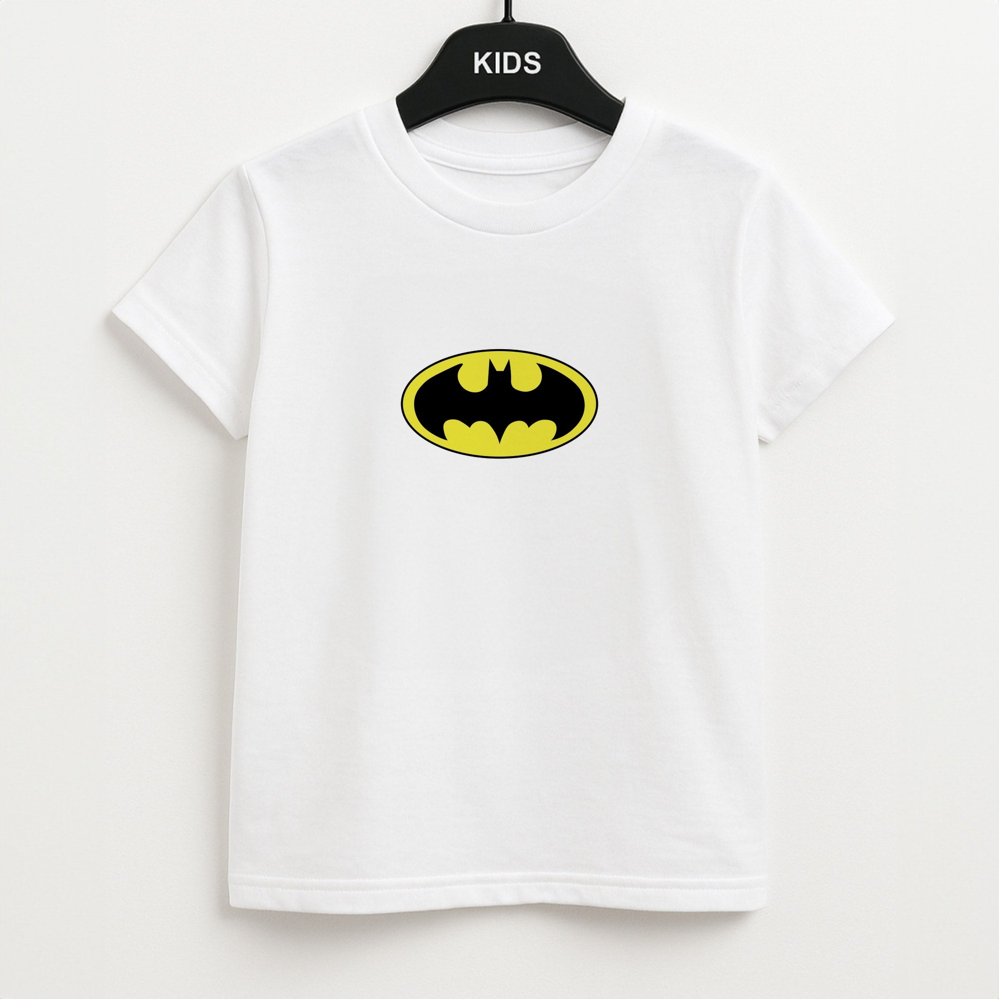 Black Bat Superhero Logo Unisex Kids T-Shirt