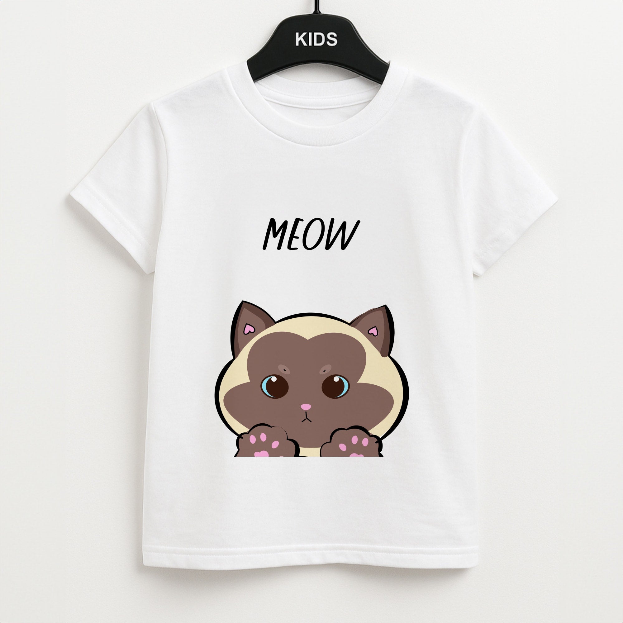 Meow Green - Cats Unisex Kids T-Shirt
