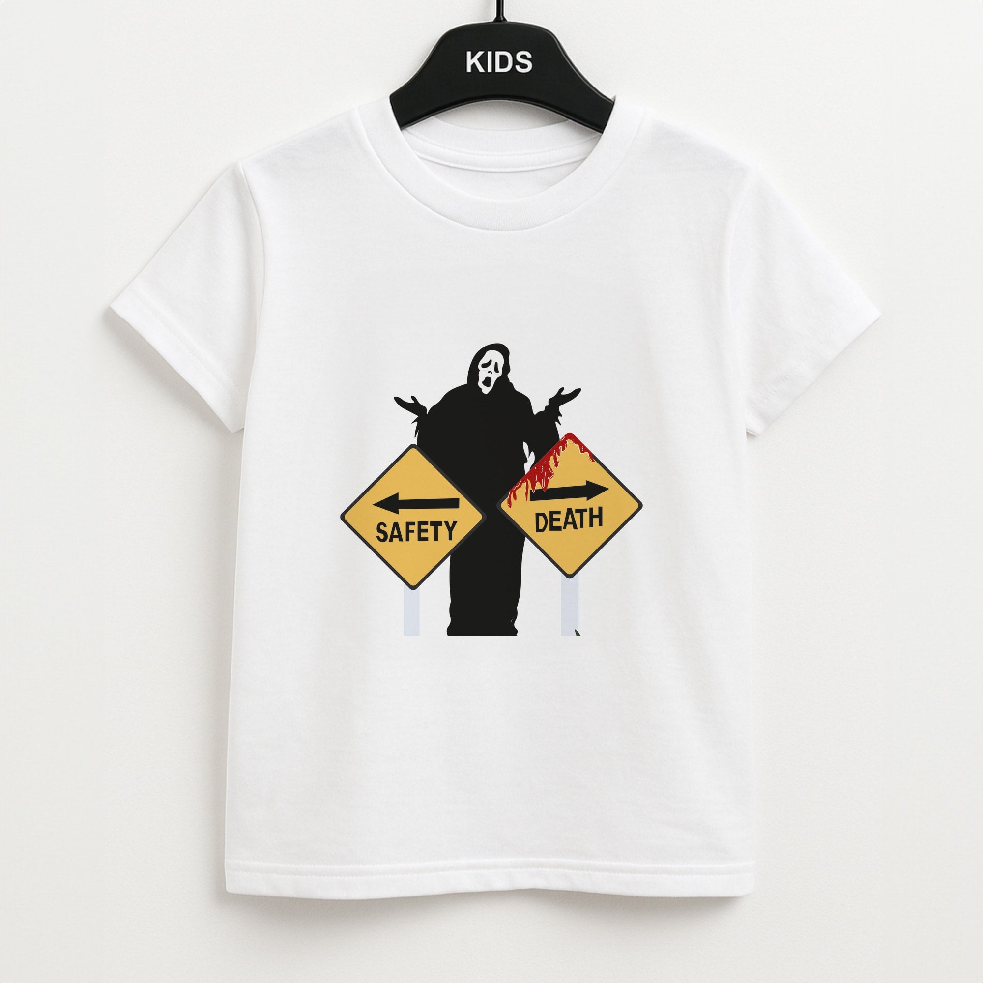 Safety Or Death - Scream Unisex Kids T-Shirt