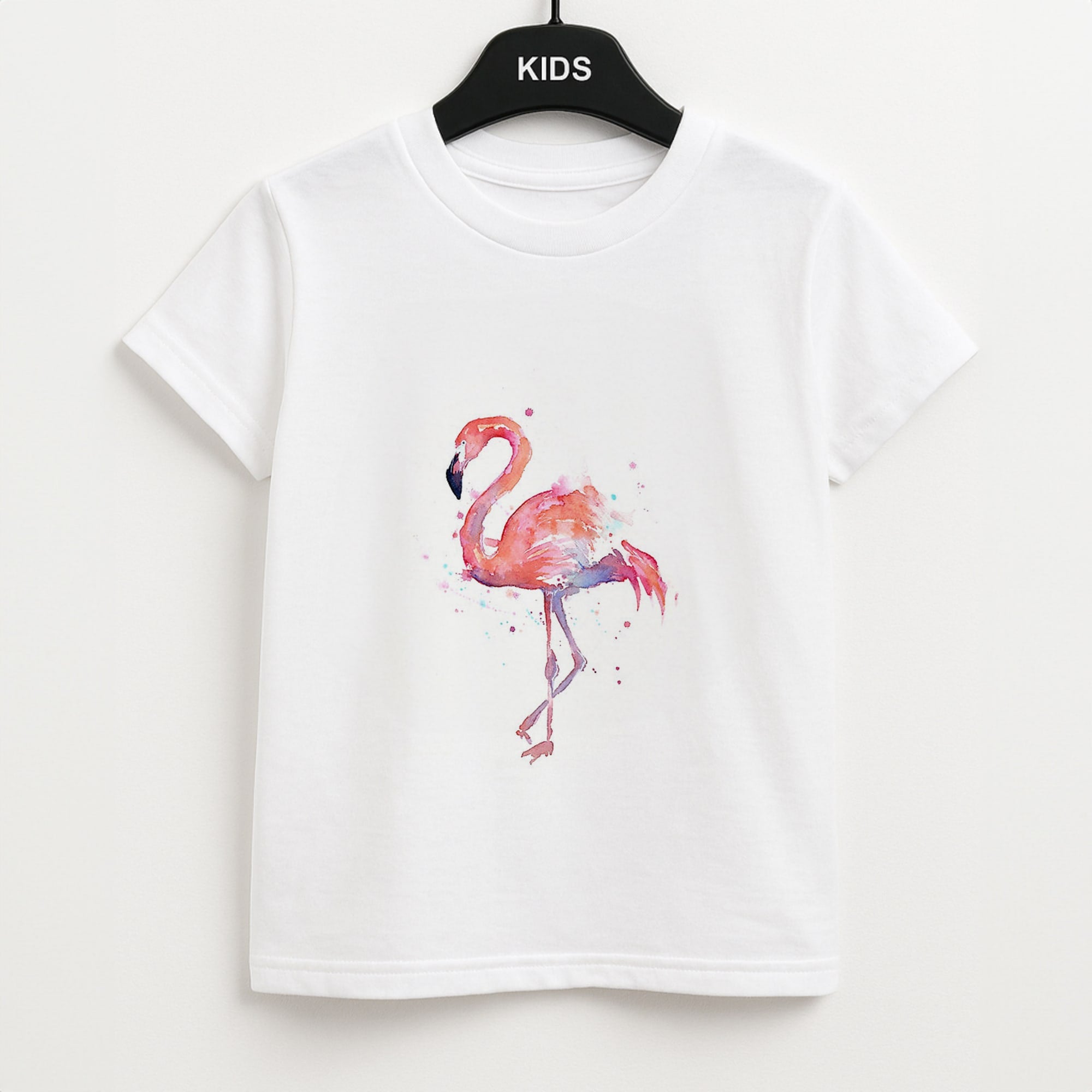 Watercolour Flamingo Painting Unisex Kids T-Shirt
