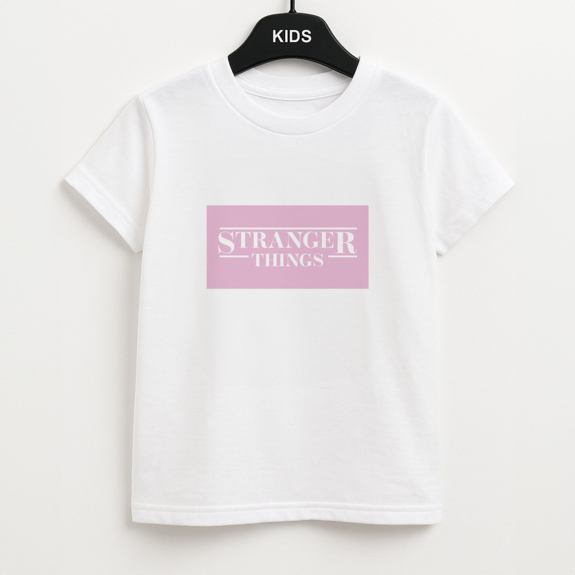 Pink Galaxy Stranger Kids T-Shirt