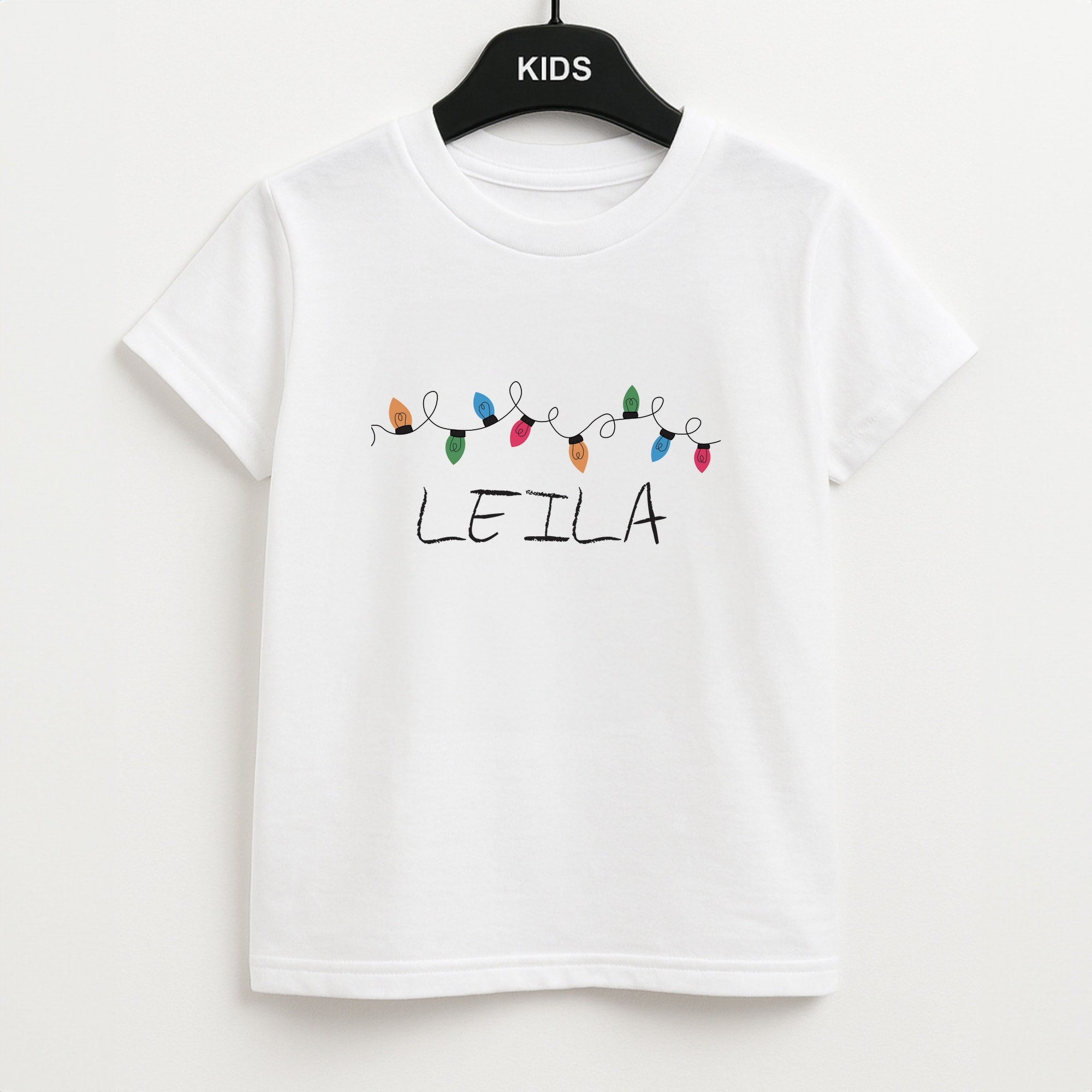Fairy Lights - Personalised Stranger Kids T-Shirt