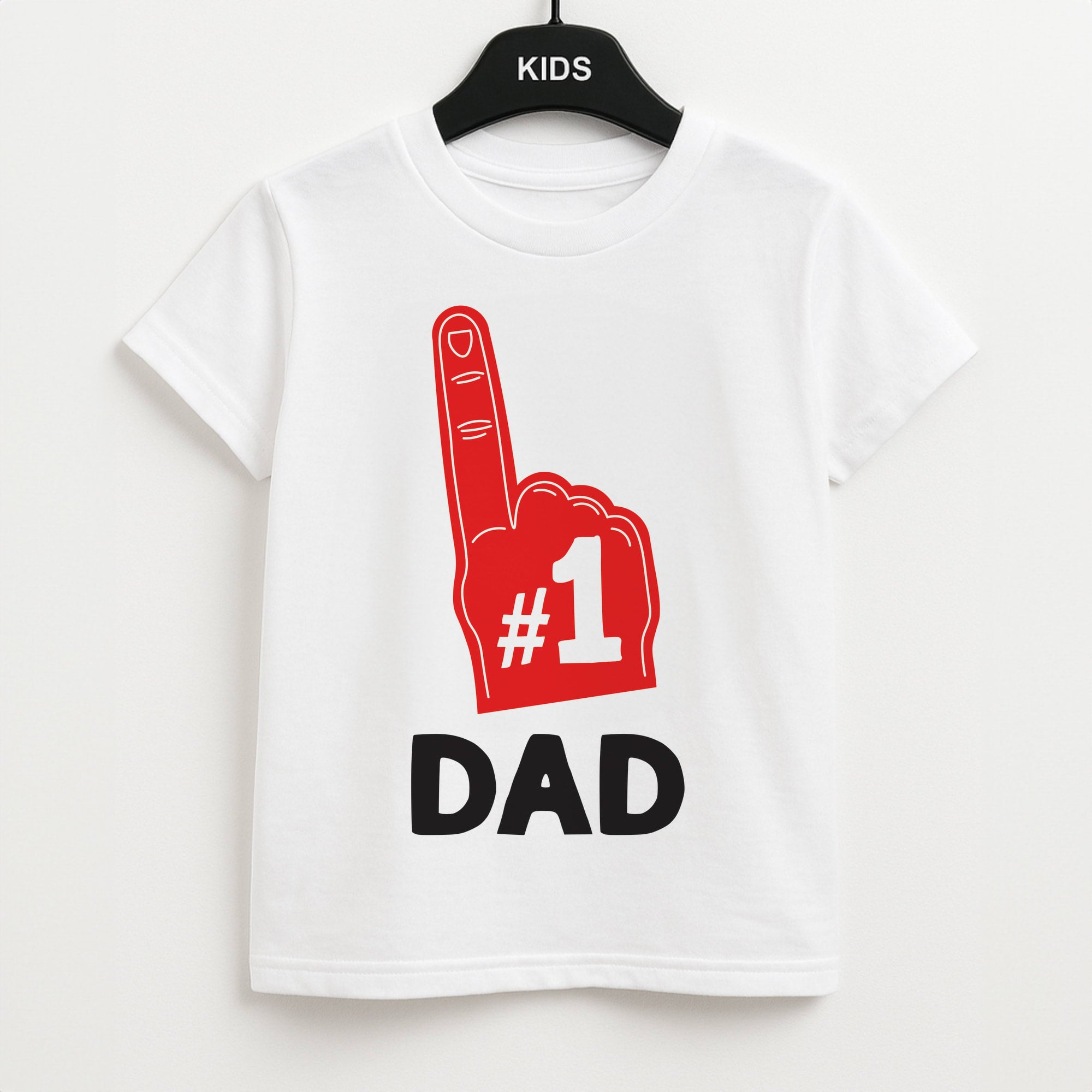 #1 Dad Foam Finger Unisex Kids T-Shirt